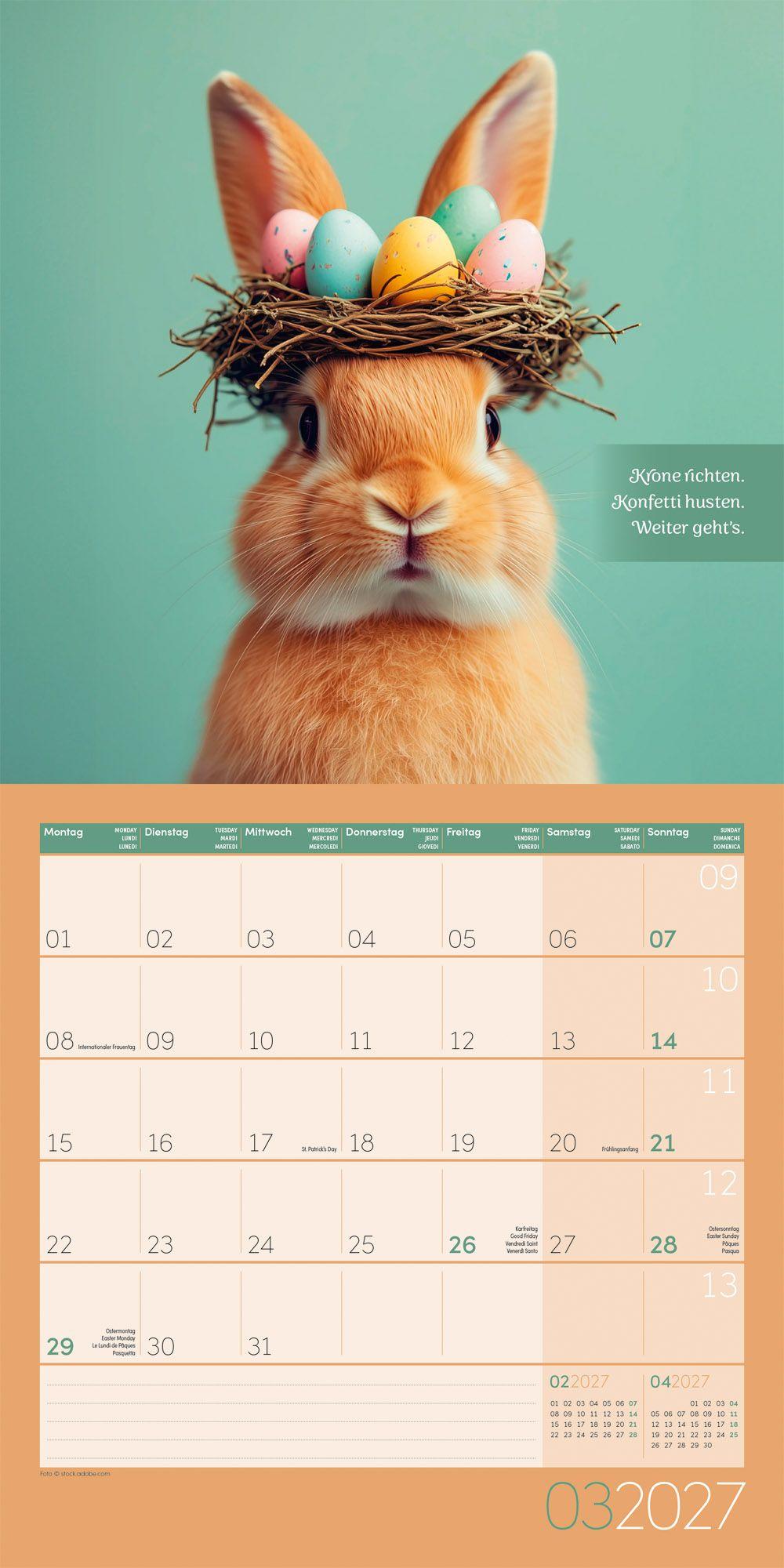 Beispielinhalt (Bild) Alles wird gut Kalender 2027 - 30x30 - Art12