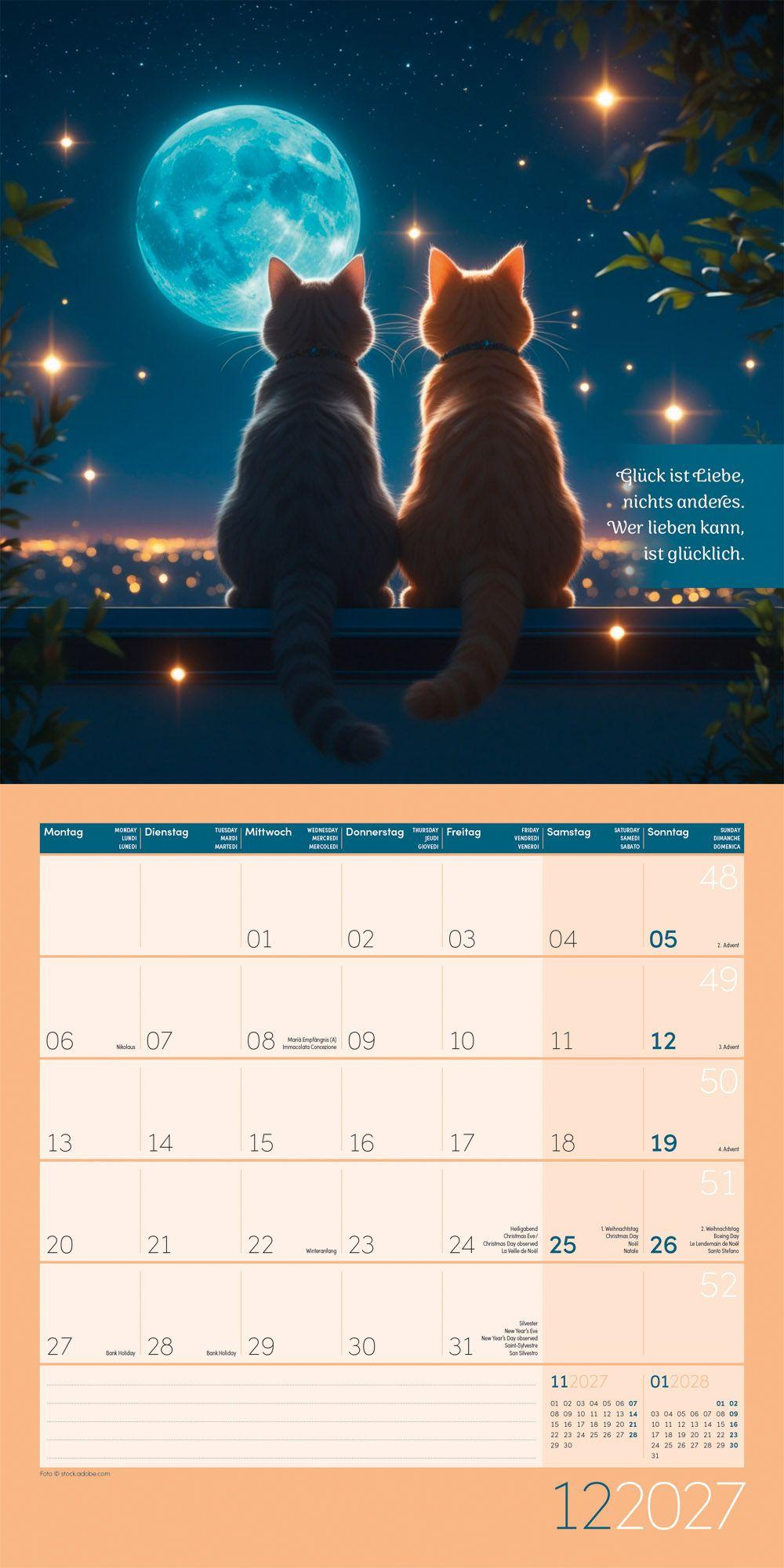 Beispielinhalt (Bild) Alles wird gut Kalender 2027 - 30x30 - Art12