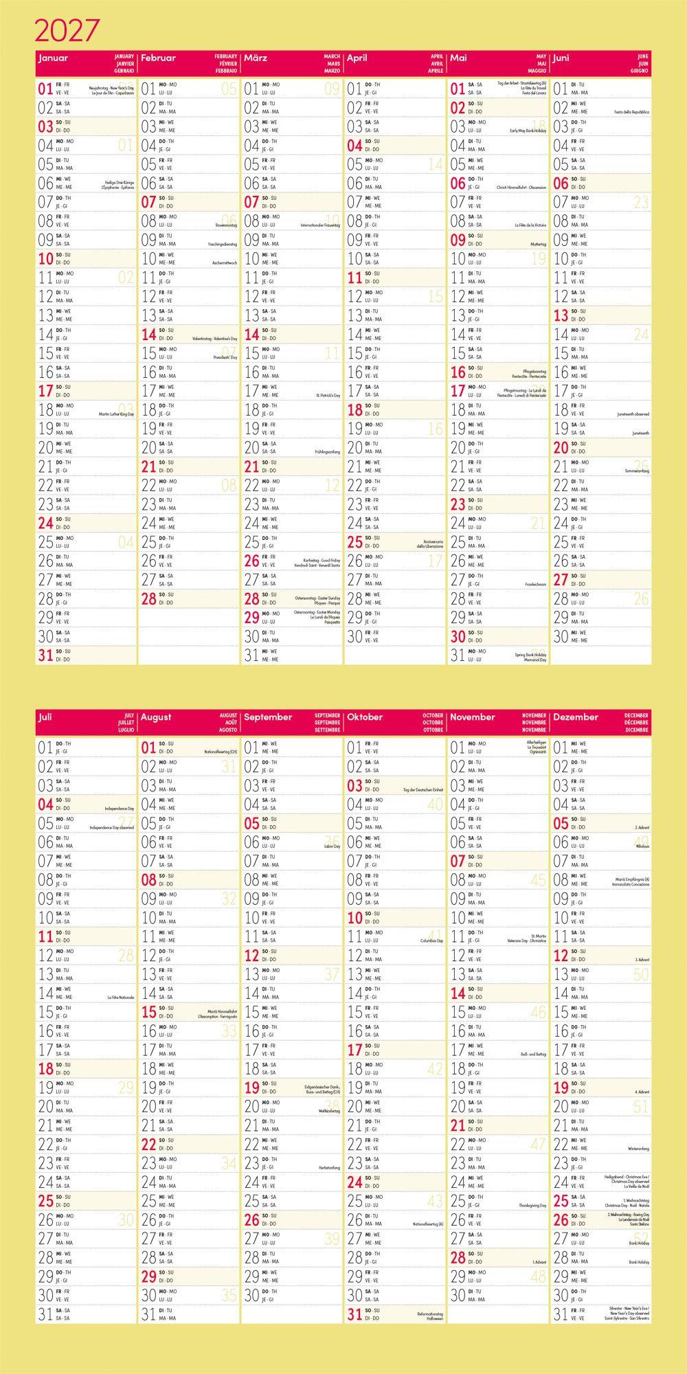 Beispielinhalt (Bild) Alles wird gut Kalender 2027 - 30x30 - Art12