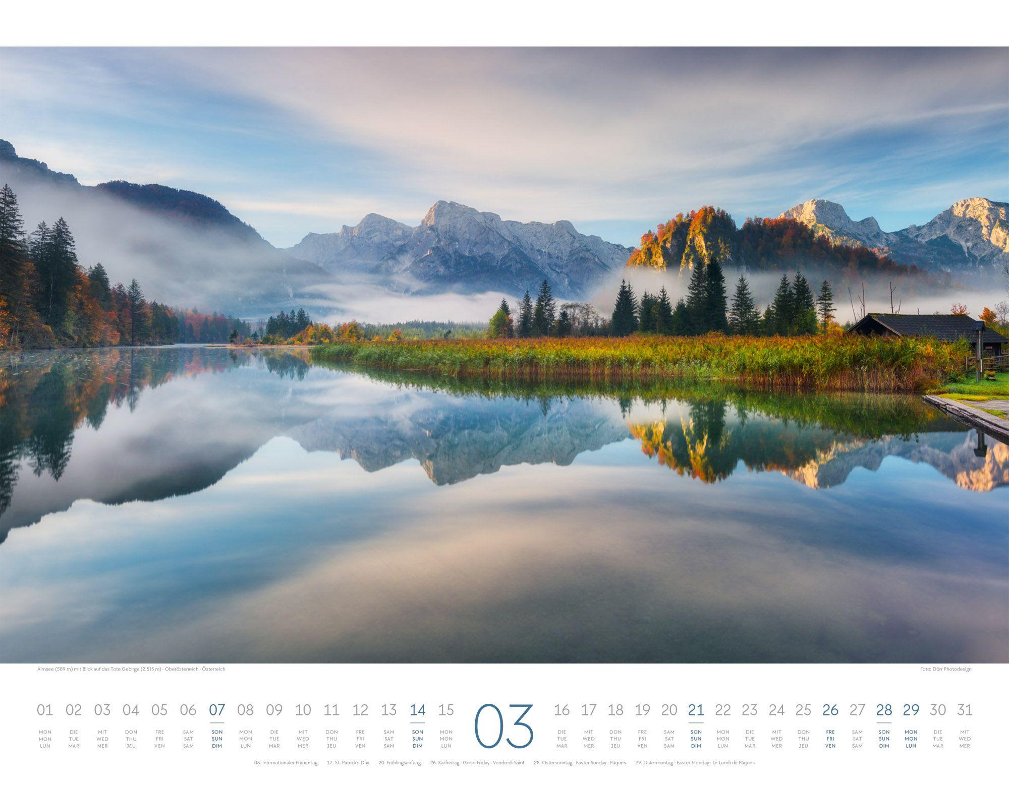 Beispielinhalt (Bild) Naturparadies Alpen Kalender 2027