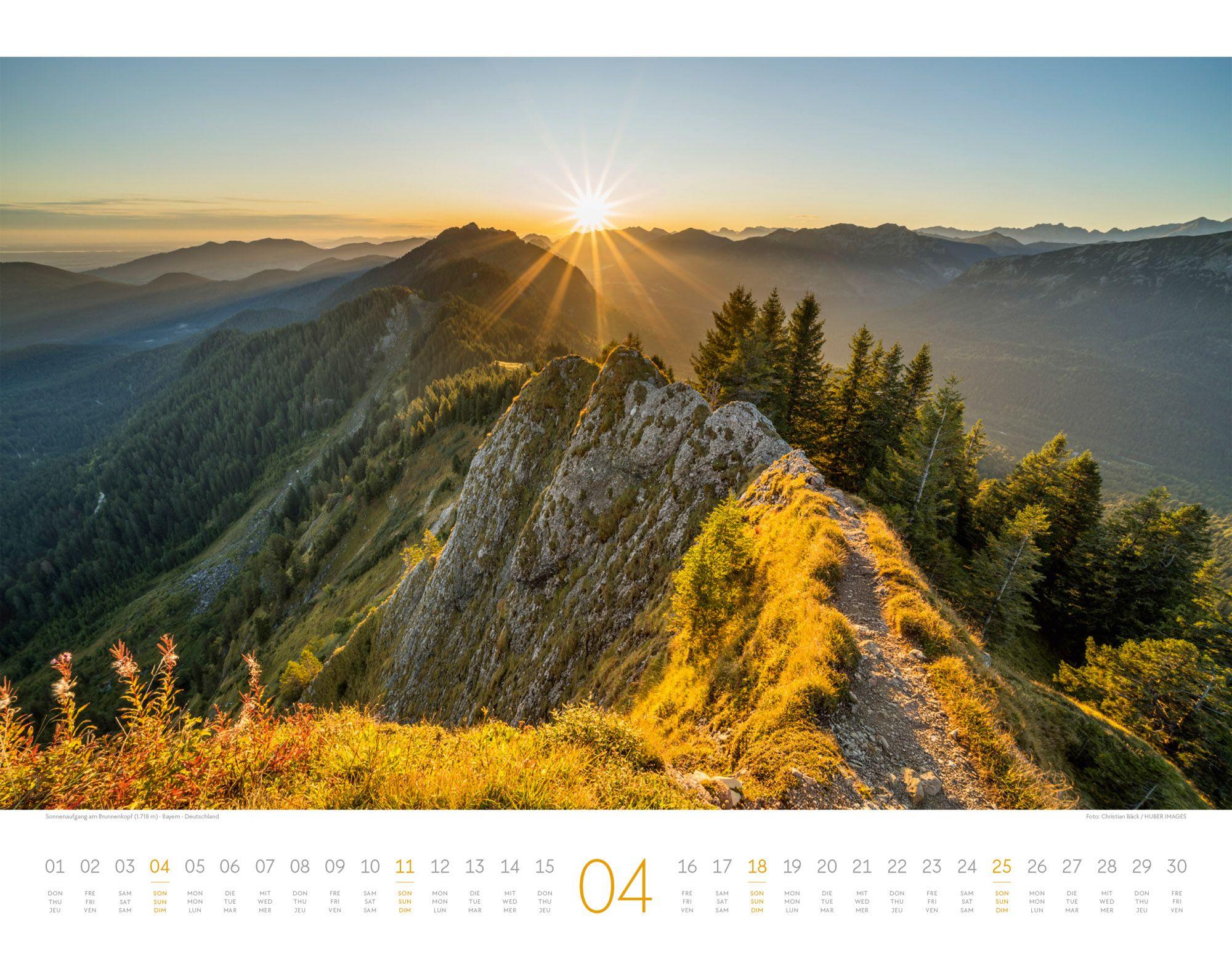 Beispielinhalt (Bild) Naturparadies Alpen Kalender 2027