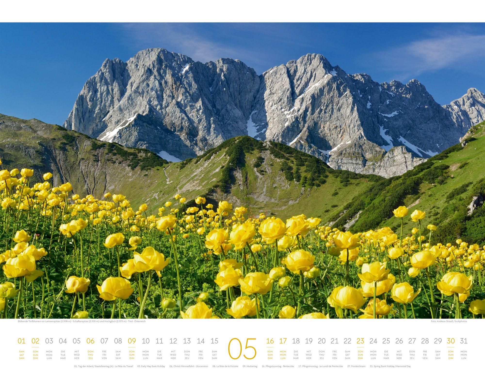 Beispielinhalt (Bild) Naturparadies Alpen Kalender 2027