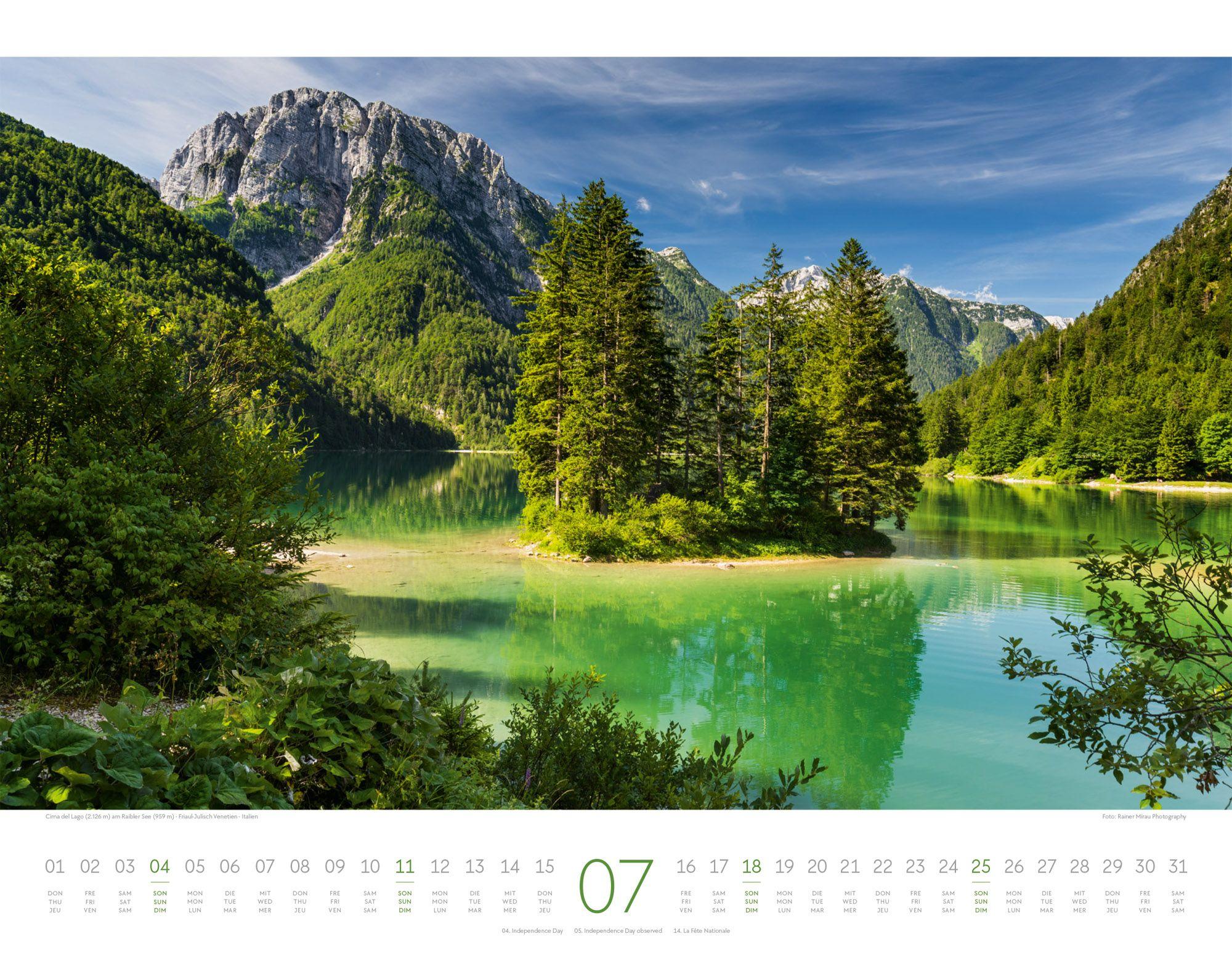 Beispielinhalt (Bild) Naturparadies Alpen Kalender 2027