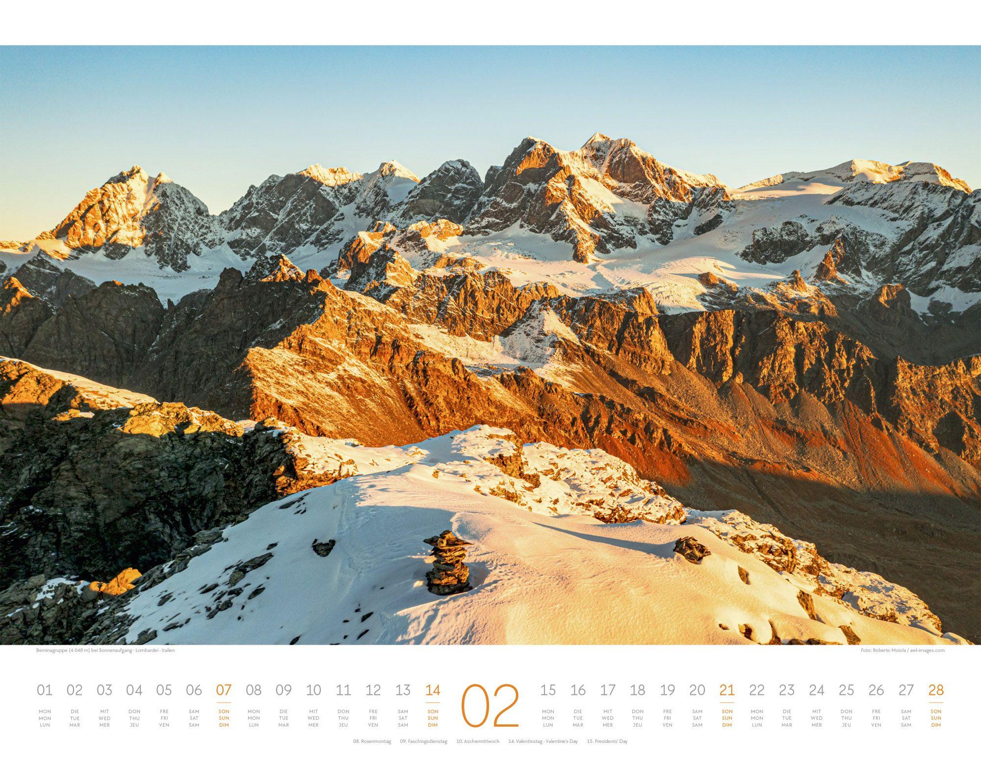 Beispielinhalt (Bild) Naturparadies Alpen Kalender 2027