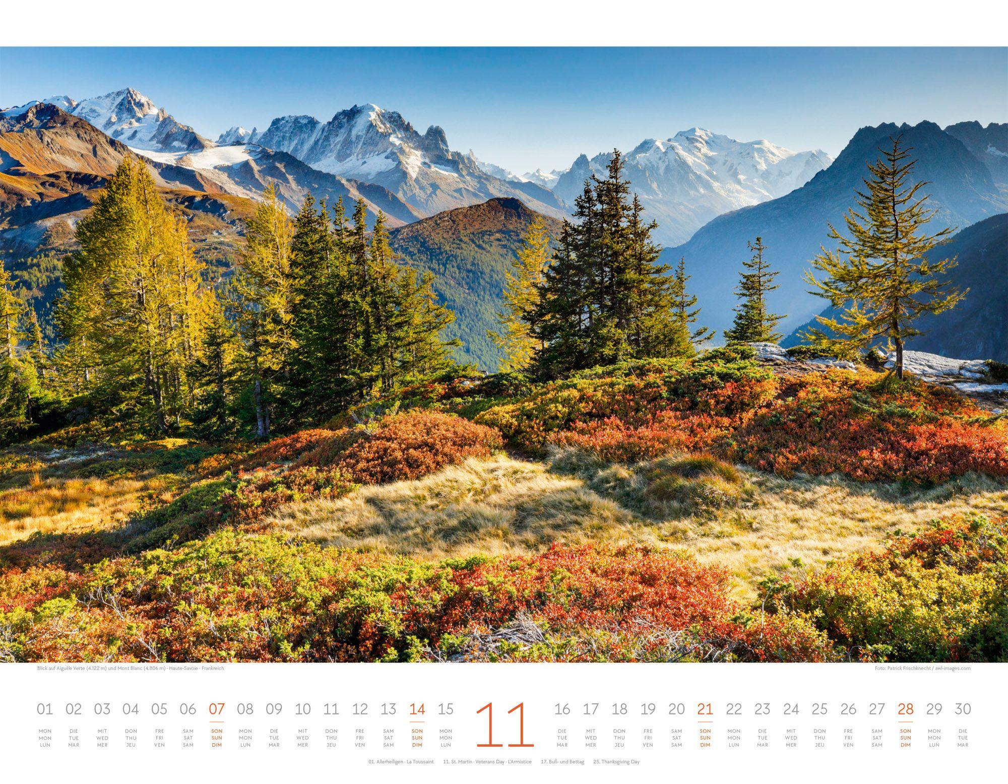 Beispielinhalt (Bild) Naturparadies Alpen Kalender 2027