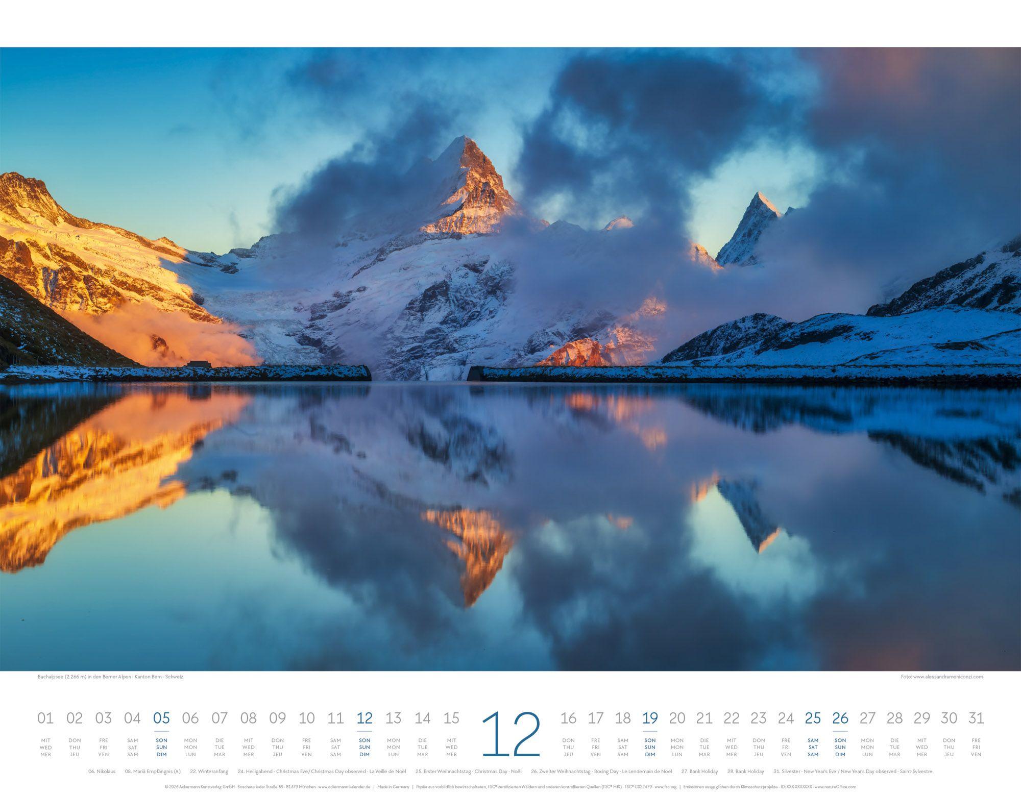 Beispielinhalt (Bild) Naturparadies Alpen Kalender 2027
