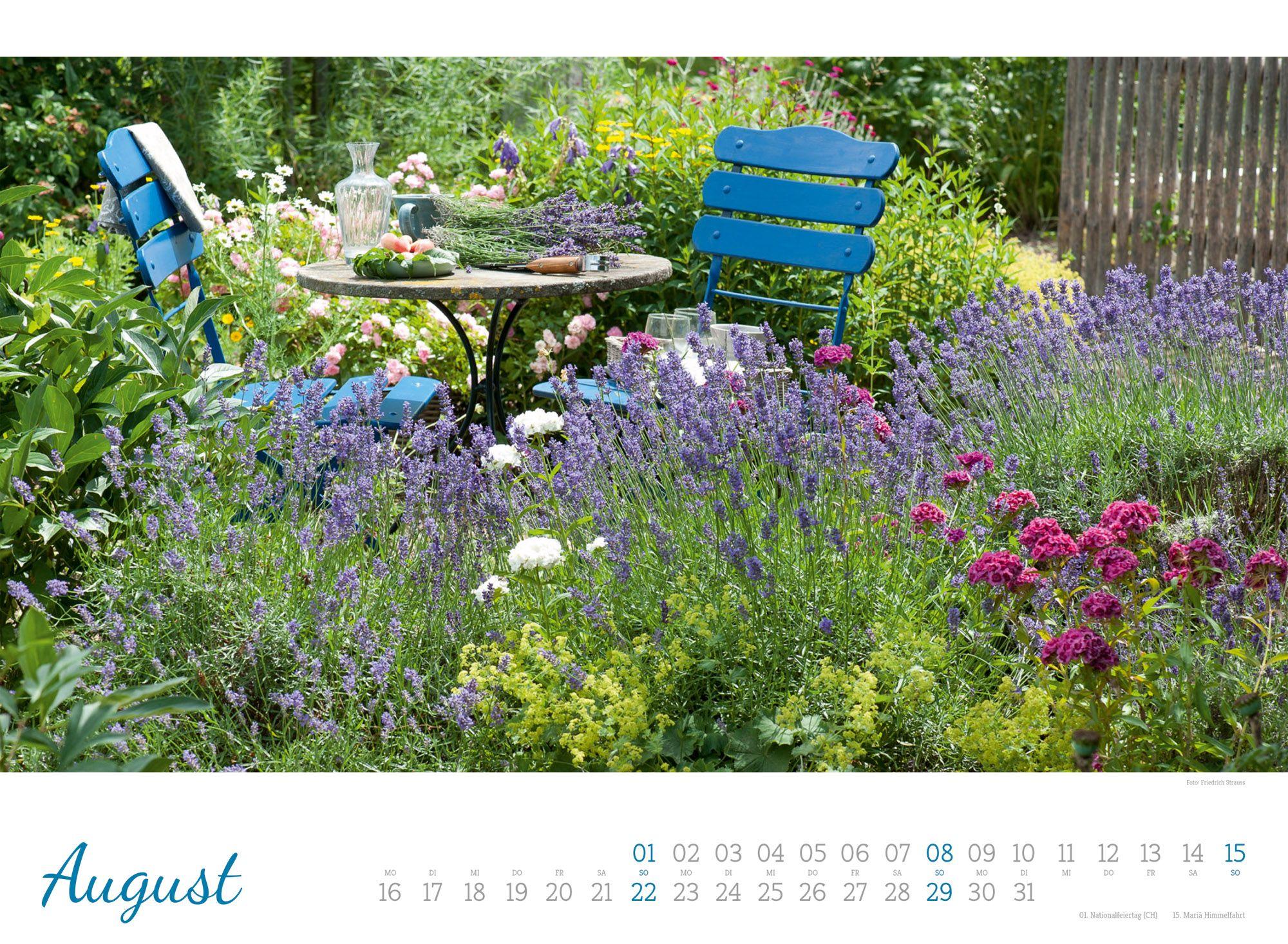 Beispielinhalt (Bild) Zauberhafte Landgärten Kalender 2027