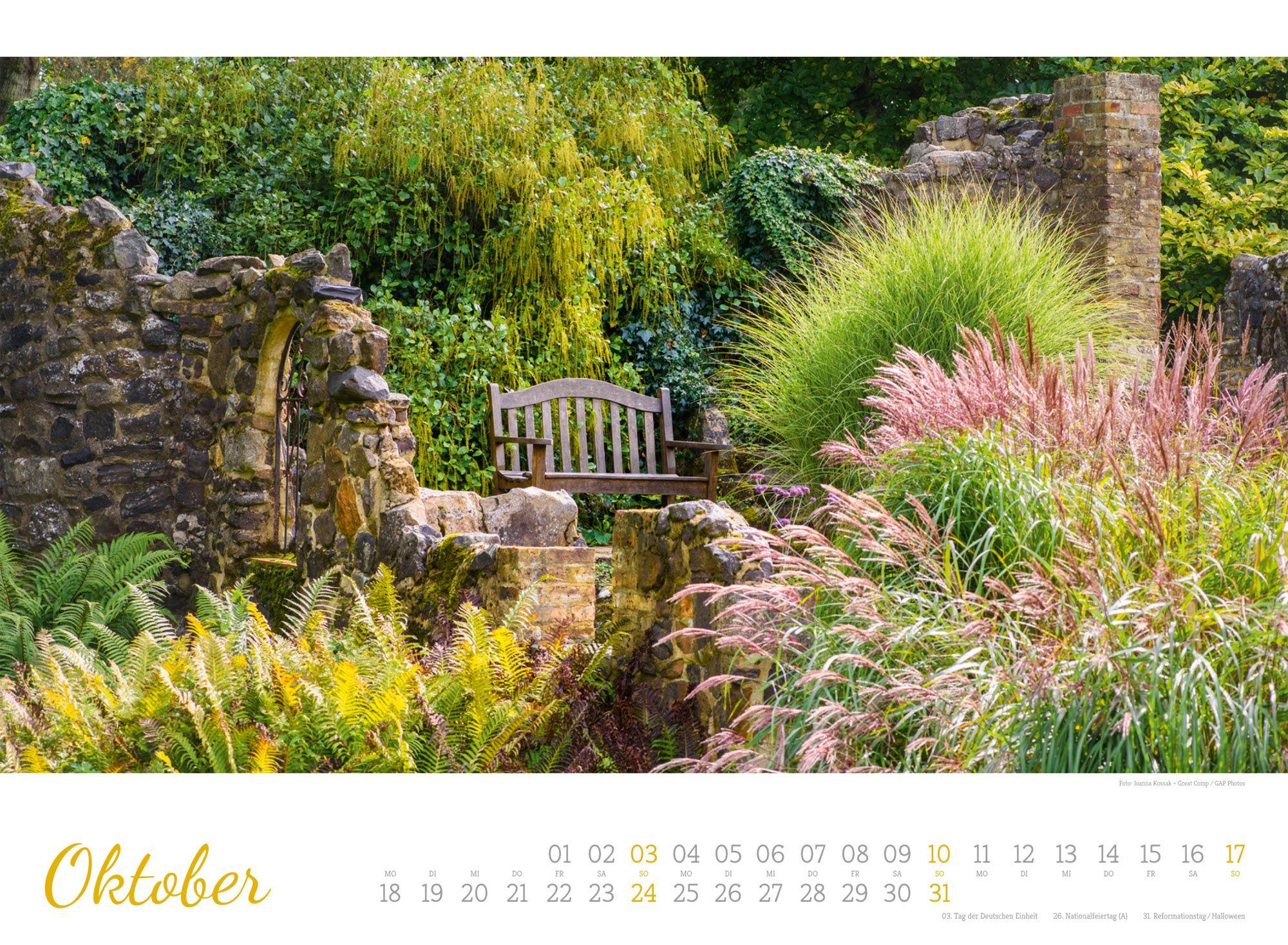 Beispielinhalt (Bild) Zauberhafte Landgärten Kalender 2027