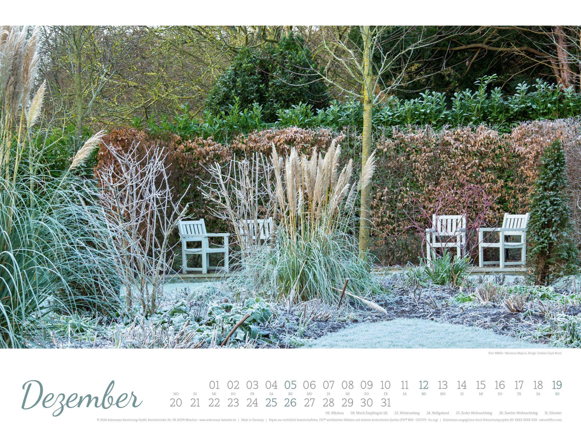 Beispielinhalt (Bild) Zauberhafte Landgärten Kalender 2027