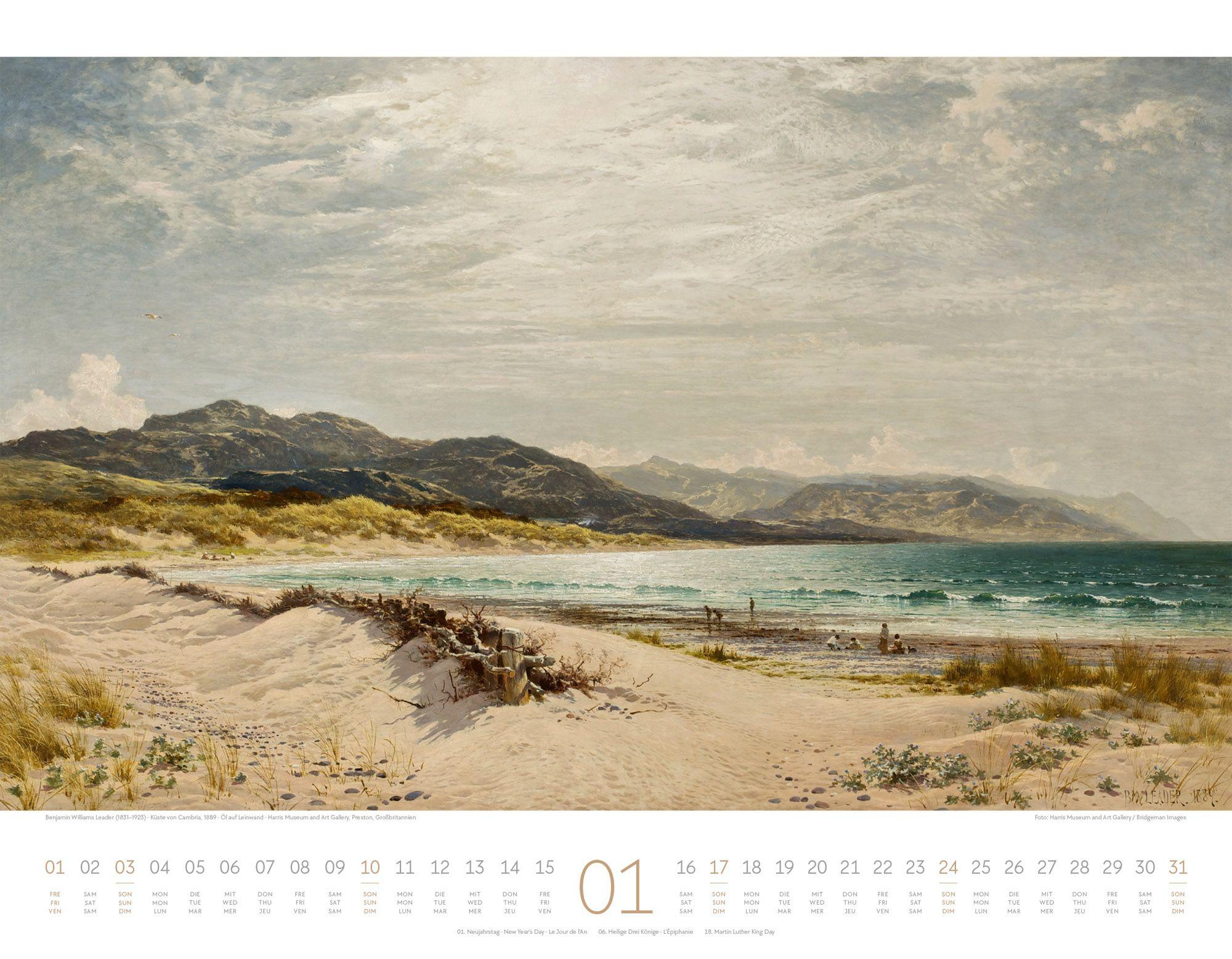 Beispielinhalt (Bild) Kunstwerk Meer Kalender 2027