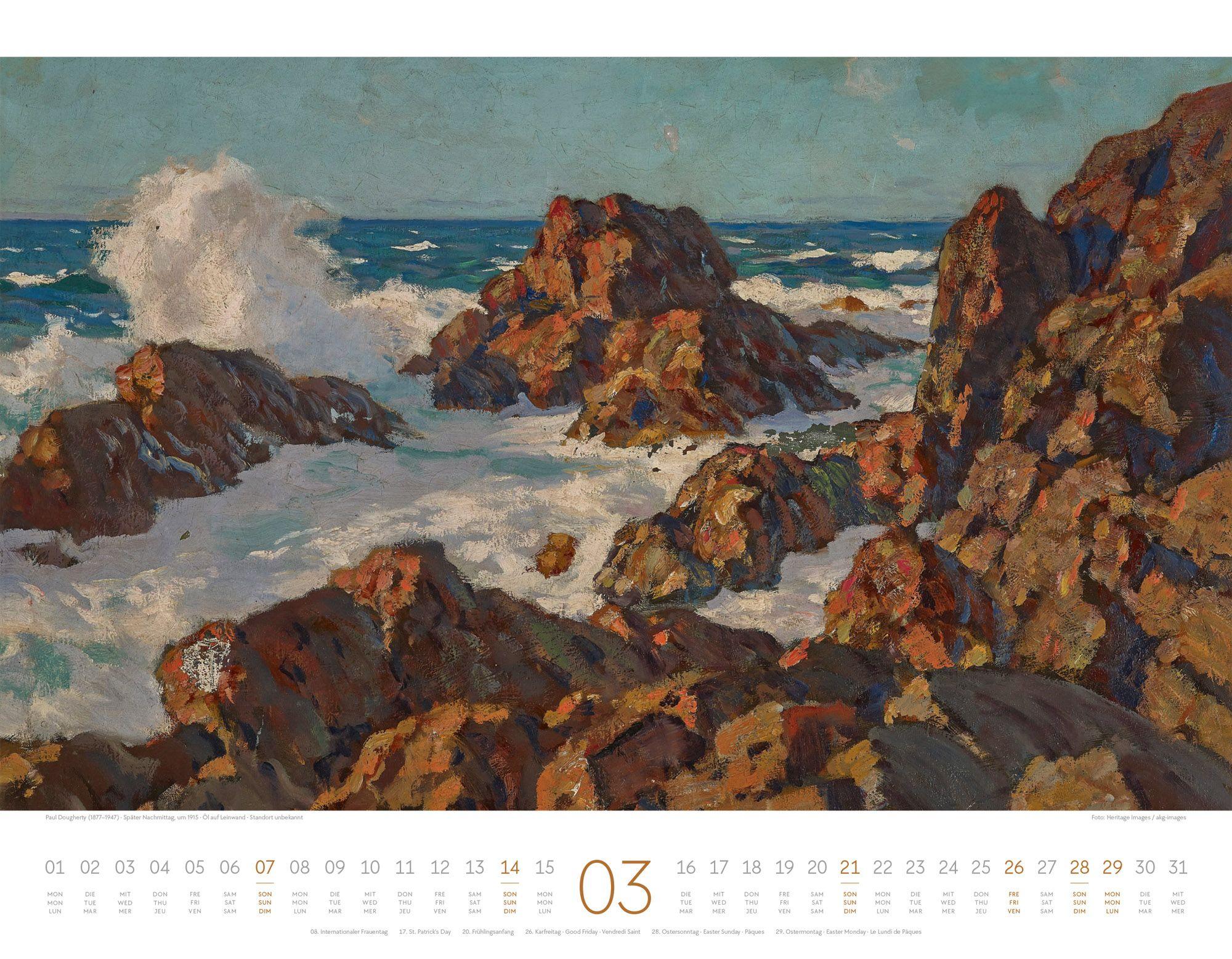 Beispielinhalt (Bild) Kunstwerk Meer Kalender 2027