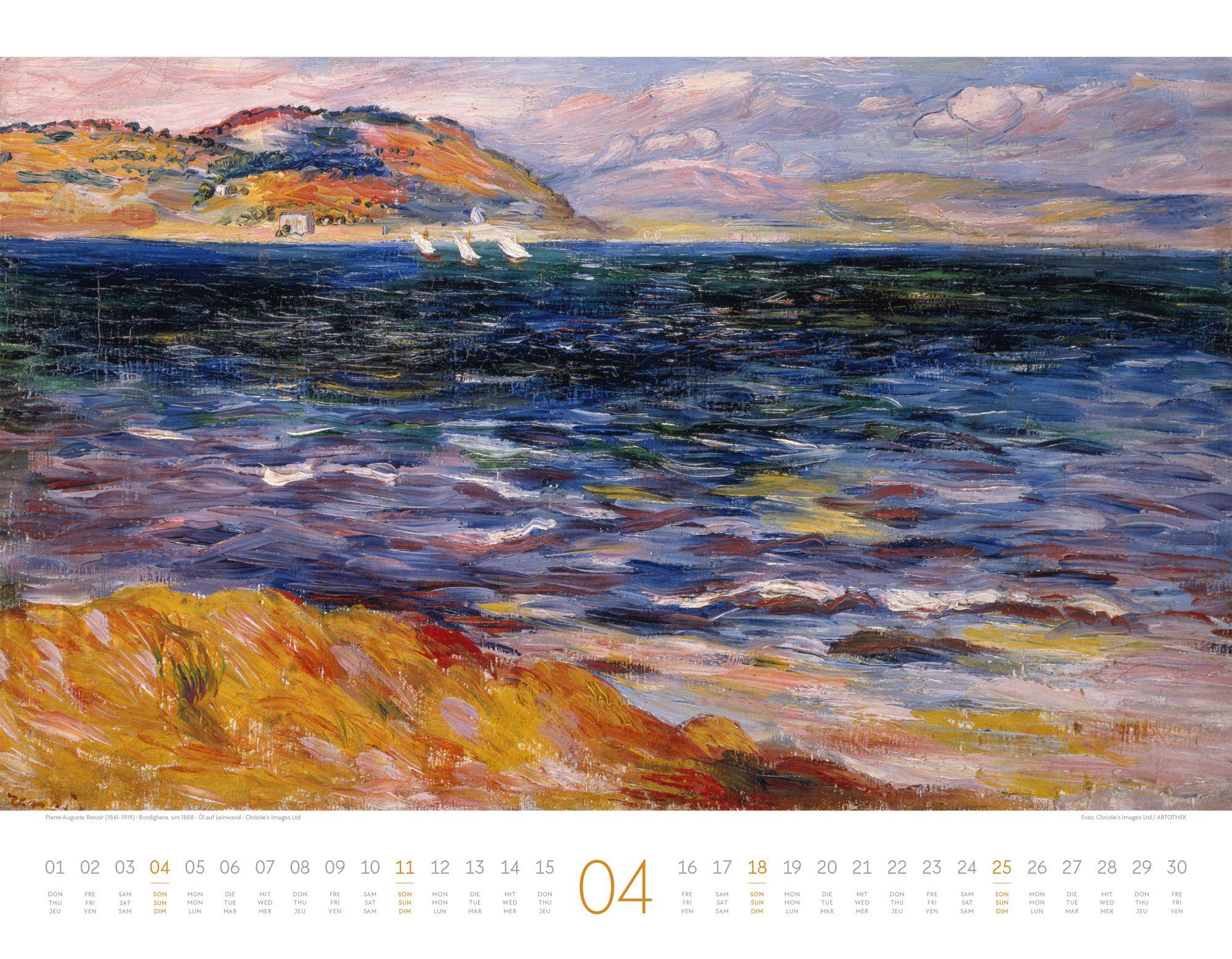 Beispielinhalt (Bild) Kunstwerk Meer Kalender 2027