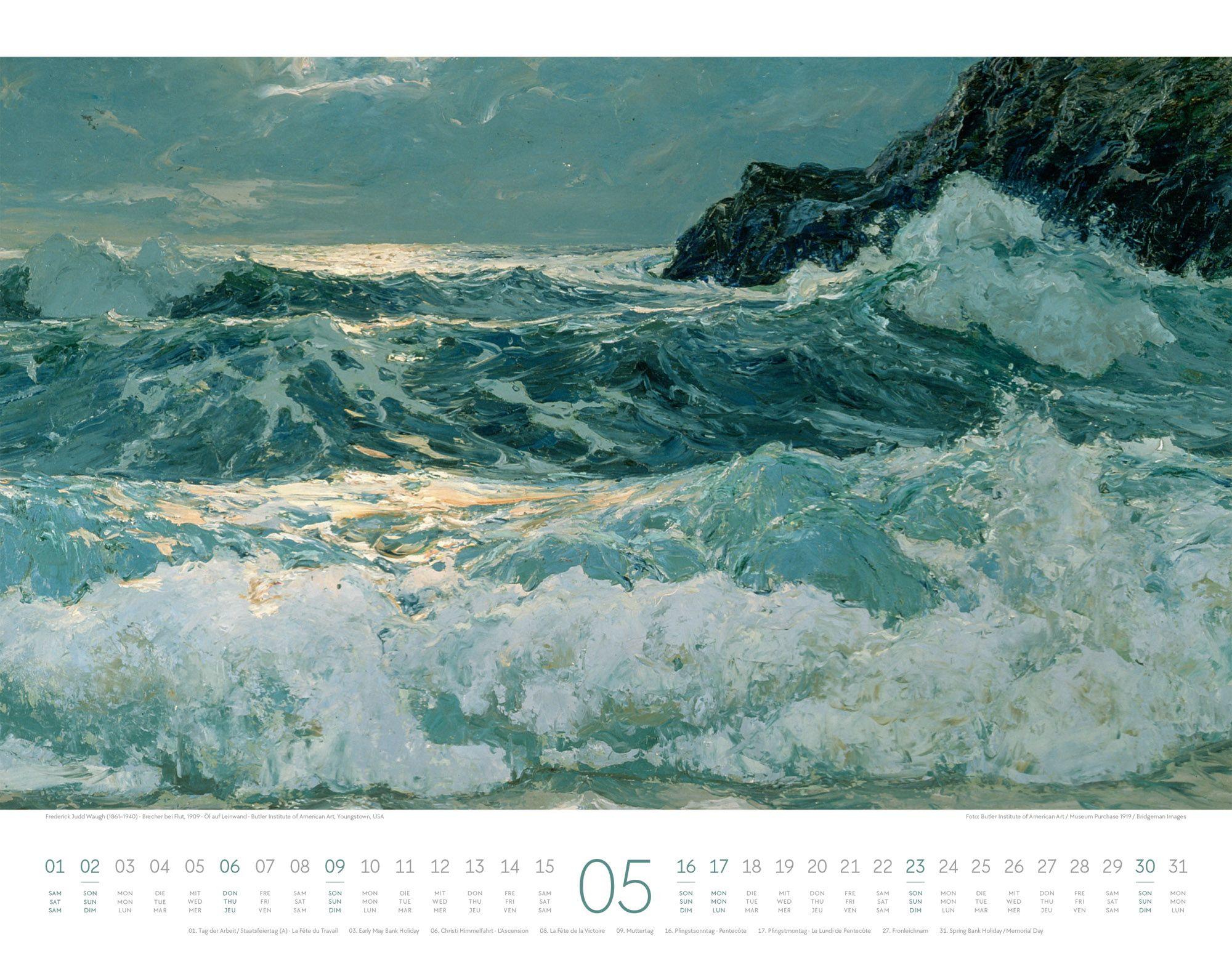 Beispielinhalt (Bild) Kunstwerk Meer Kalender 2027