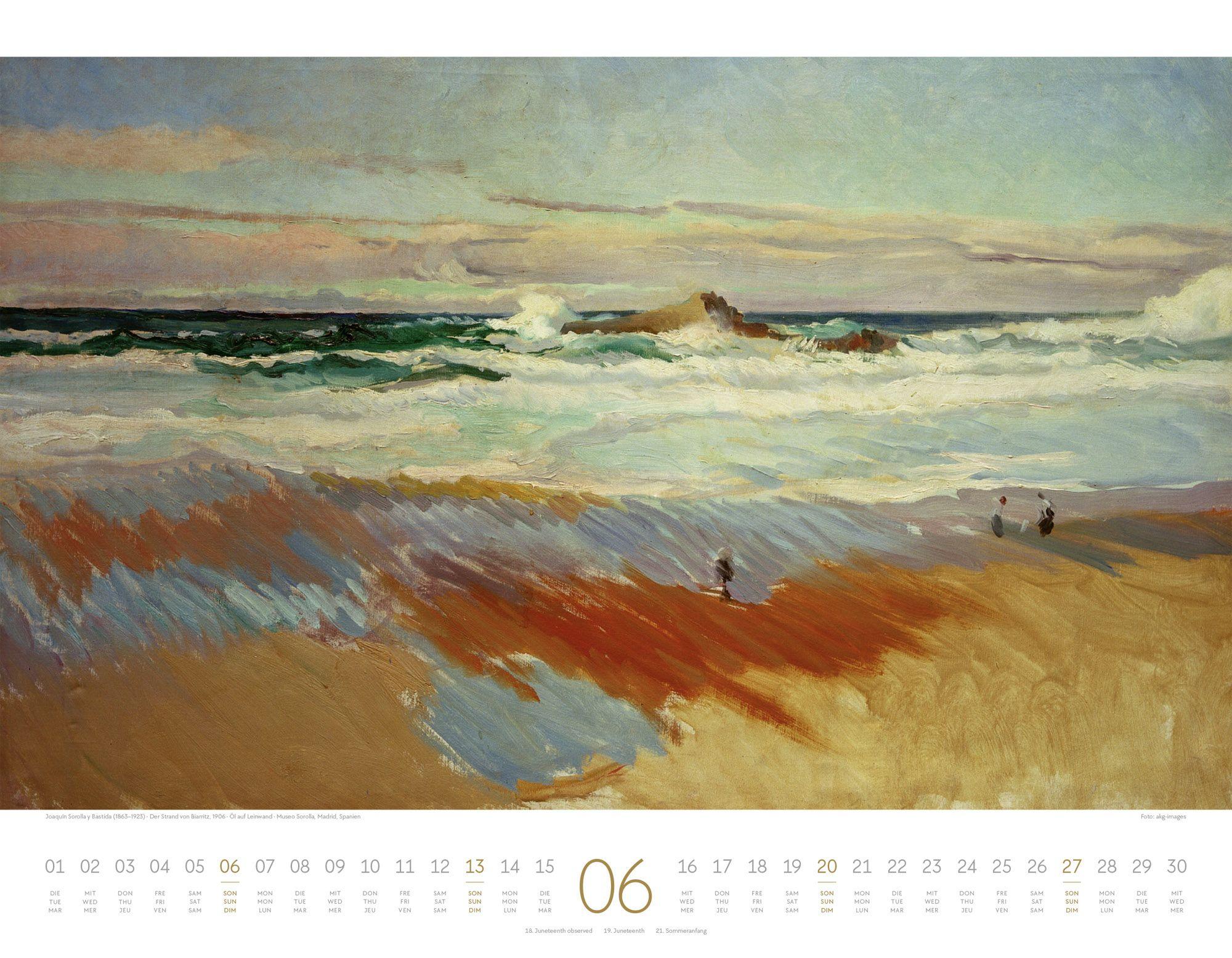 Beispielinhalt (Bild) Kunstwerk Meer Kalender 2027