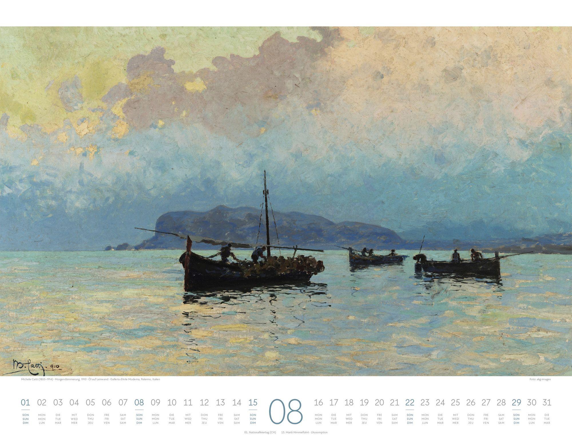 Beispielinhalt (Bild) Kunstwerk Meer Kalender 2027