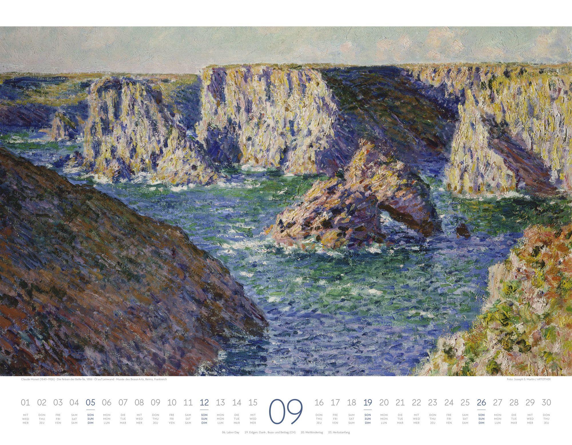 Beispielinhalt (Bild) Kunstwerk Meer Kalender 2027