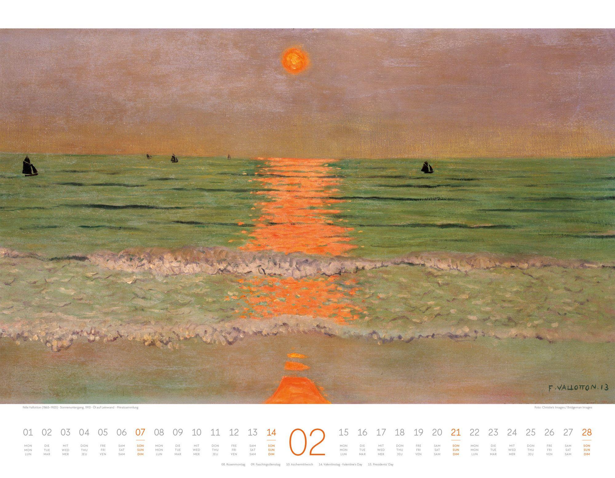 Beispielinhalt (Bild) Kunstwerk Meer Kalender 2027