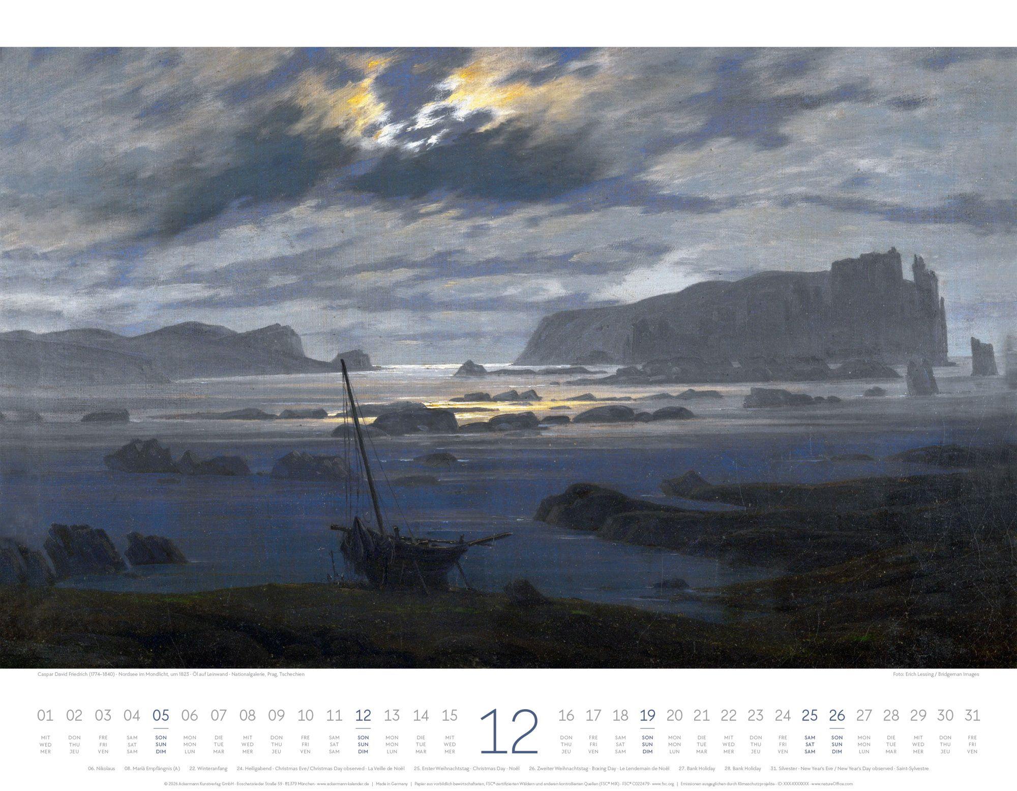 Beispielinhalt (Bild) Kunstwerk Meer Kalender 2027