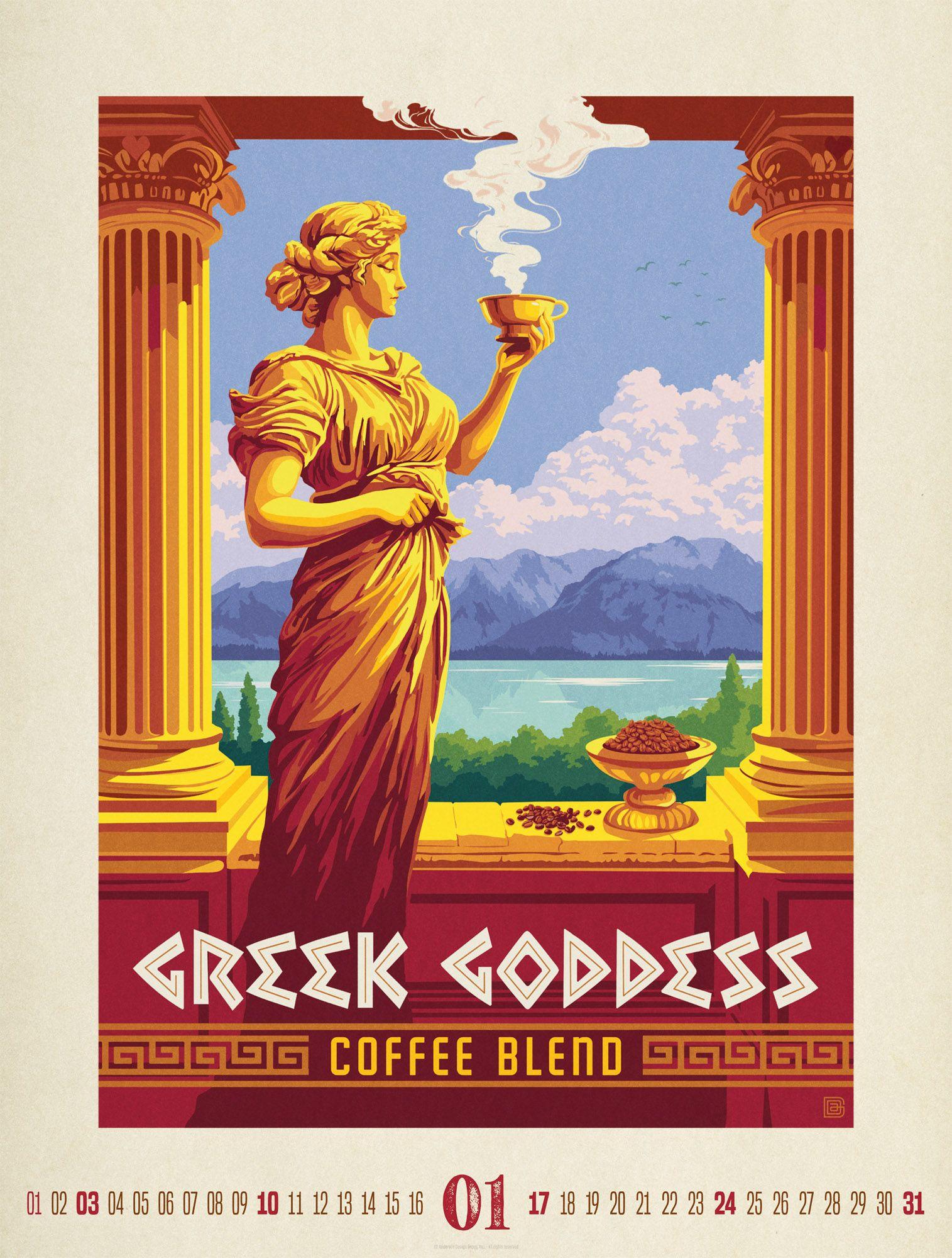 Beispielinhalt (Bild) Coffee Time Kaffee-Plakate-Kalender 2027