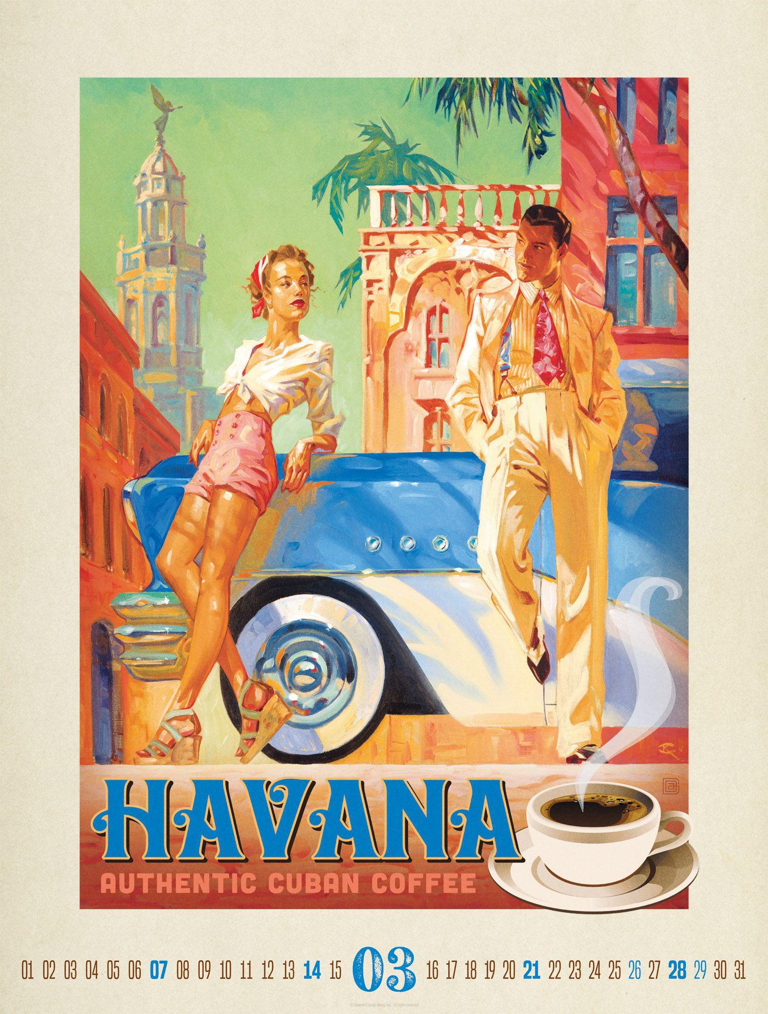 Beispielinhalt (Bild) Coffee Time Kaffee-Plakate-Kalender 2027