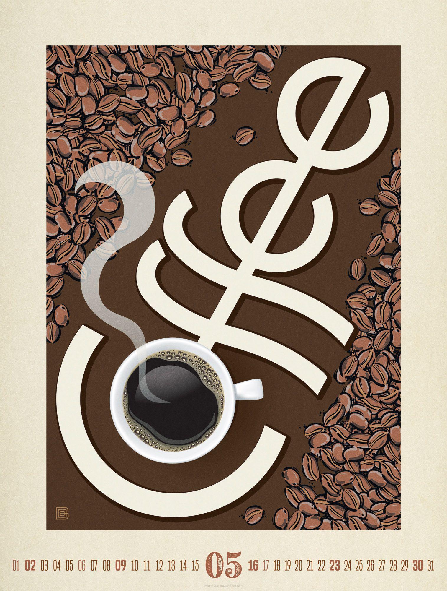 Beispielinhalt (Bild) Coffee Time Kaffee-Plakate-Kalender 2027