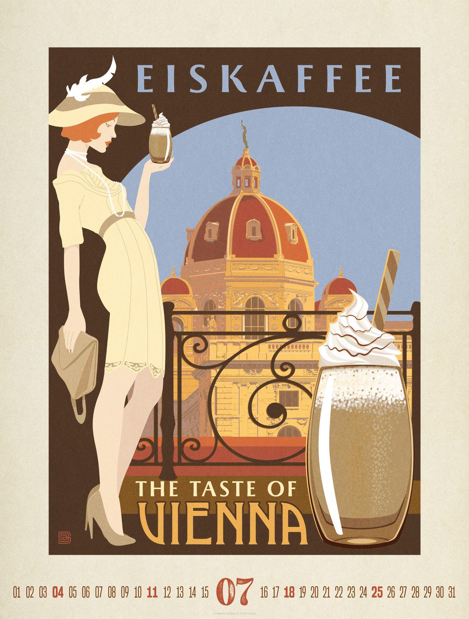 Beispielinhalt (Bild) Coffee Time Kaffee-Plakate-Kalender 2027