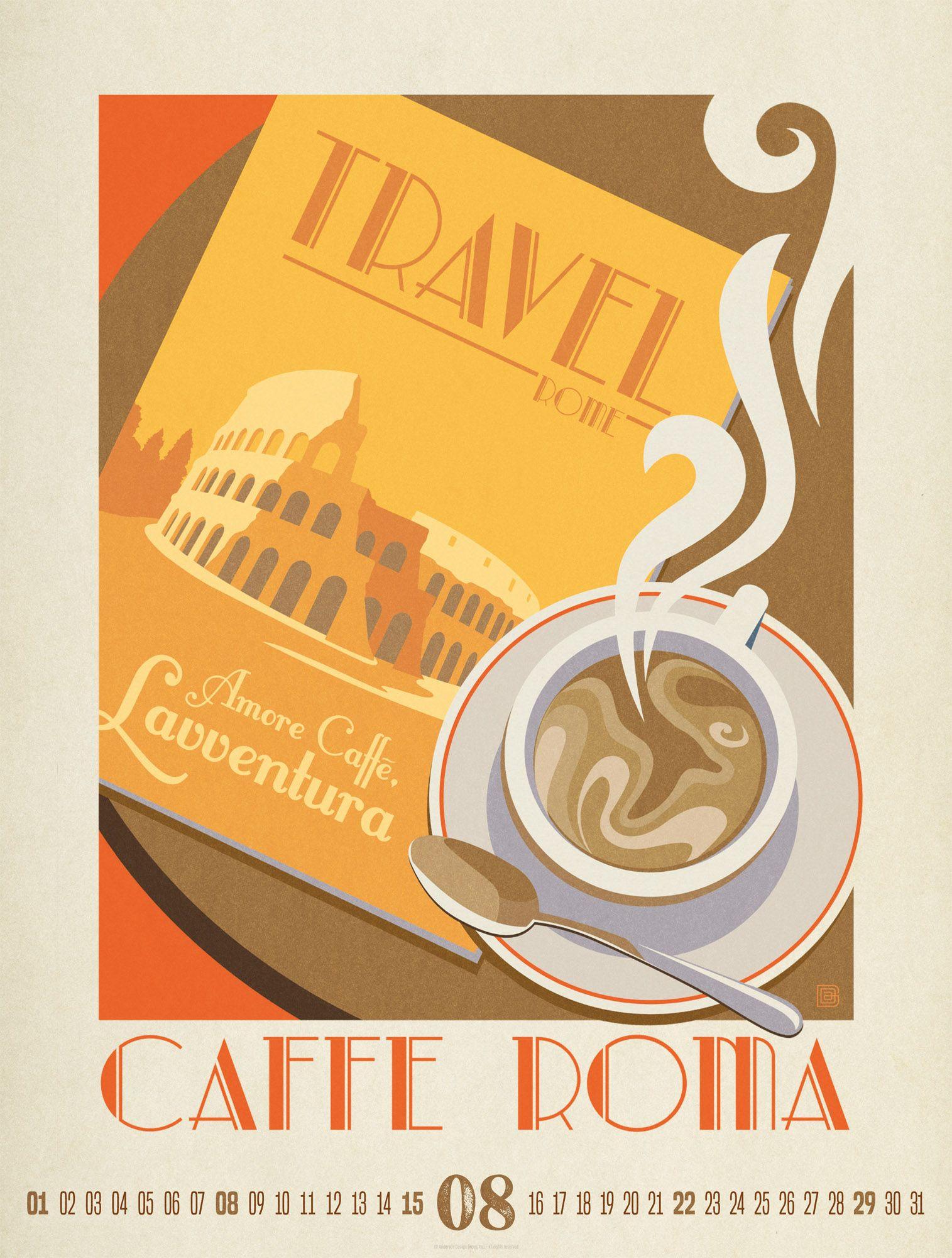 Beispielinhalt (Bild) Coffee Time Kaffee-Plakate-Kalender 2027