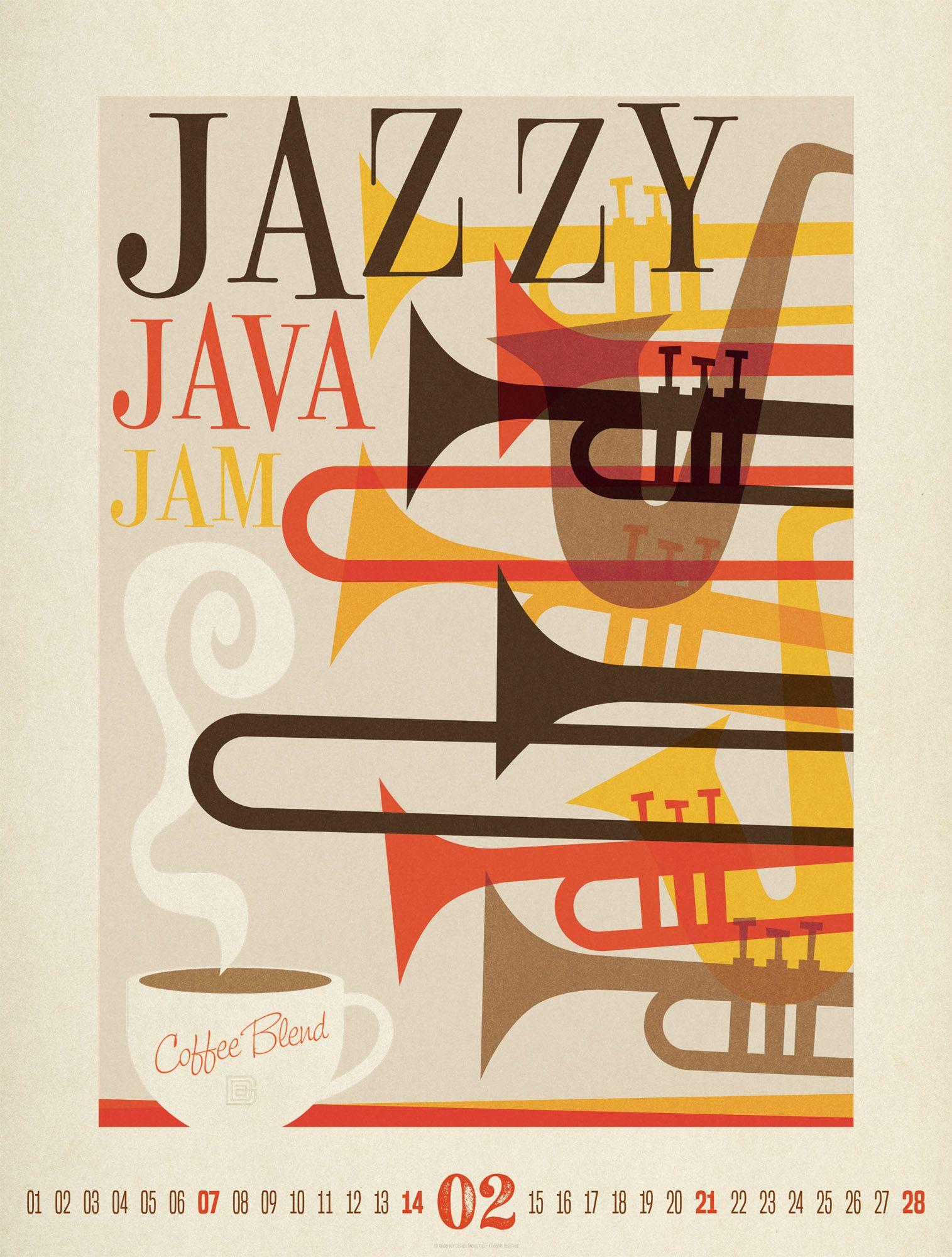 Beispielinhalt (Bild) Coffee Time Kaffee-Plakate-Kalender 2027