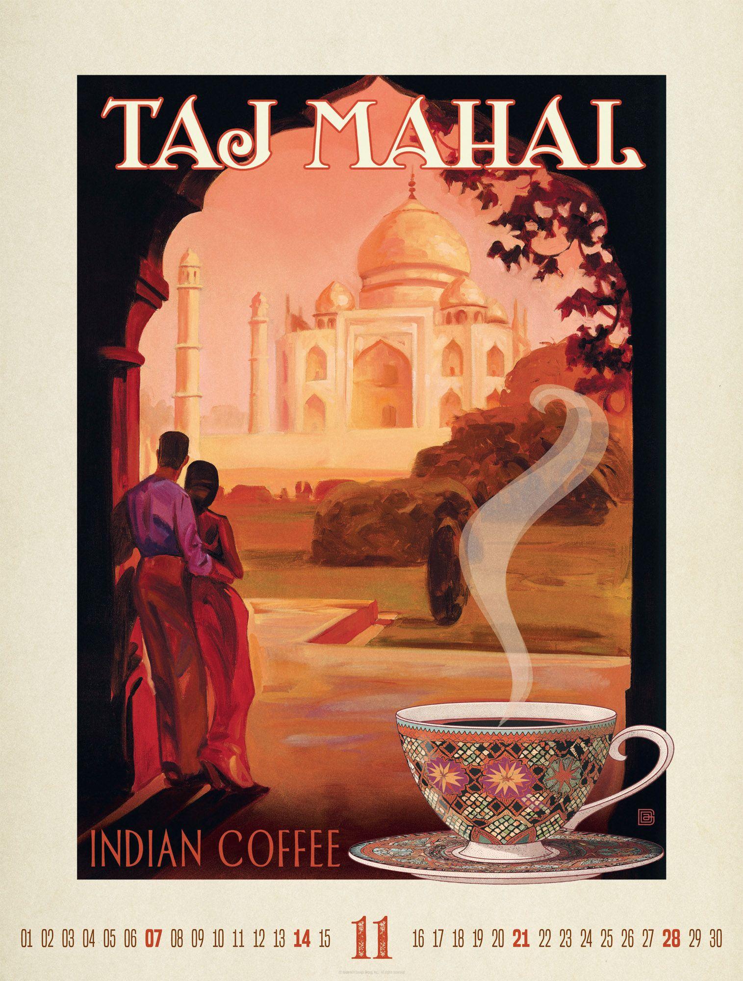 Beispielinhalt (Bild) Coffee Time Kaffee-Plakate-Kalender 2027