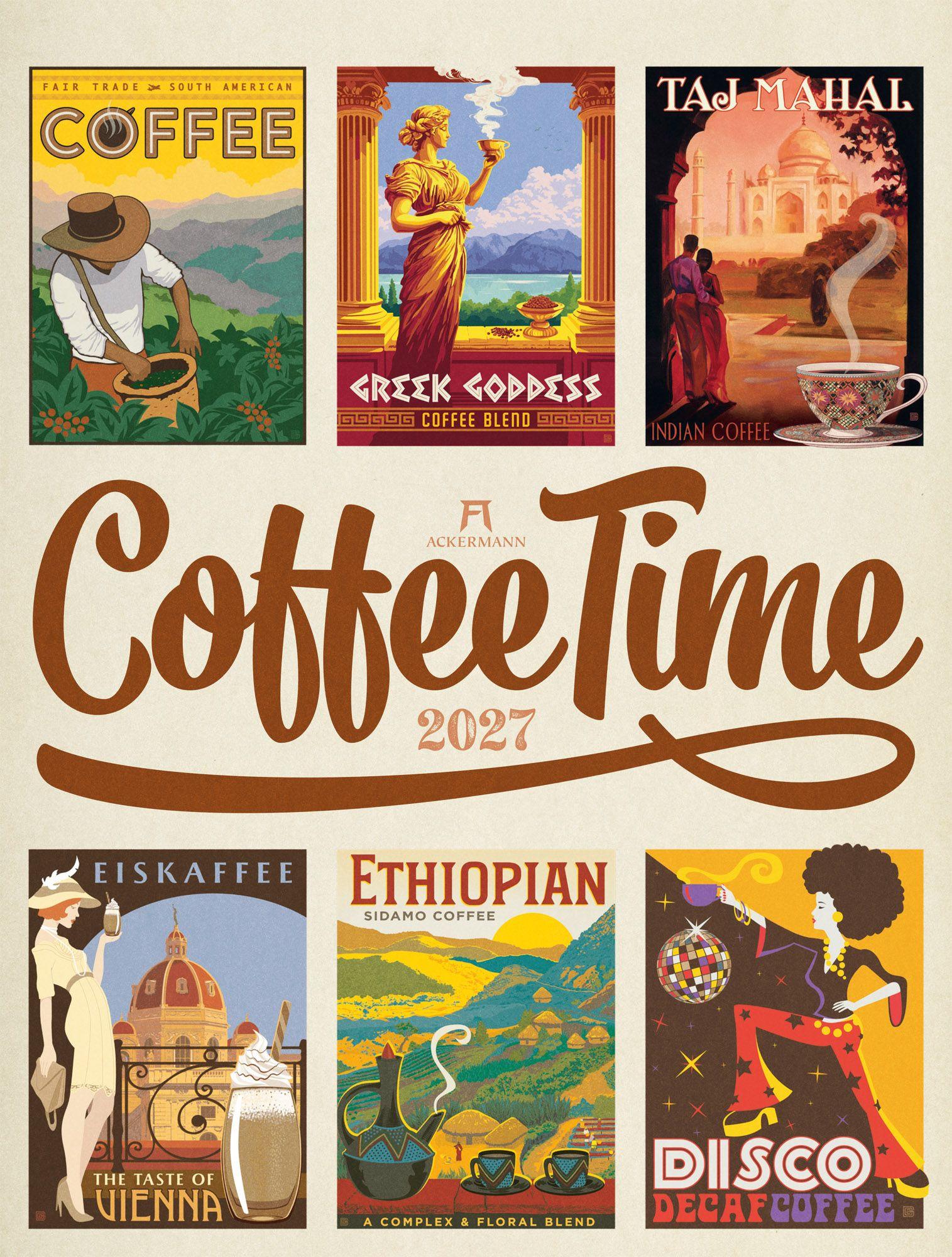 Vorderes Coverbild Coffee Time Kaffee-Plakate-Kalender 2027