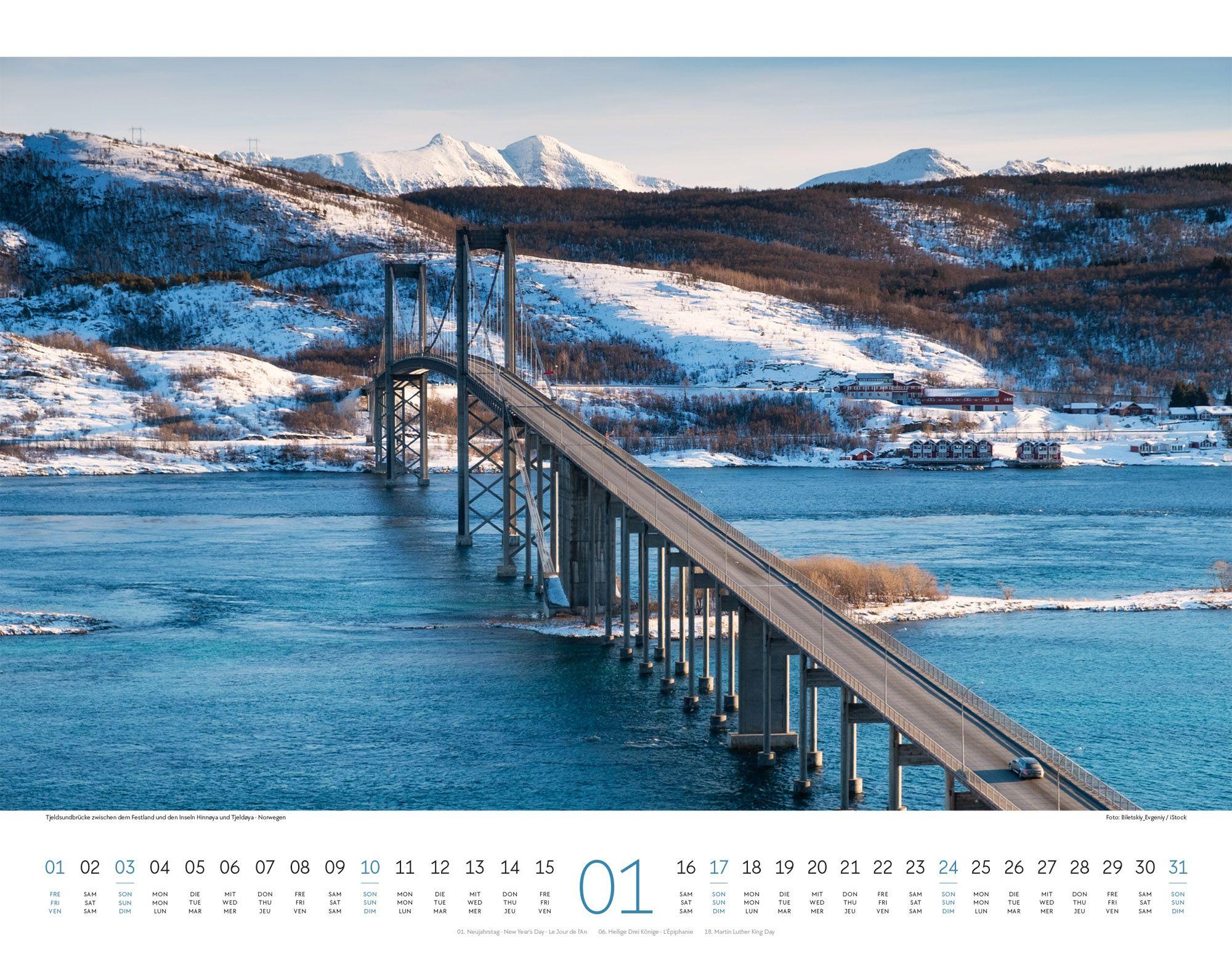 Beispielinhalt (Bild) Brücken Kalender 2027