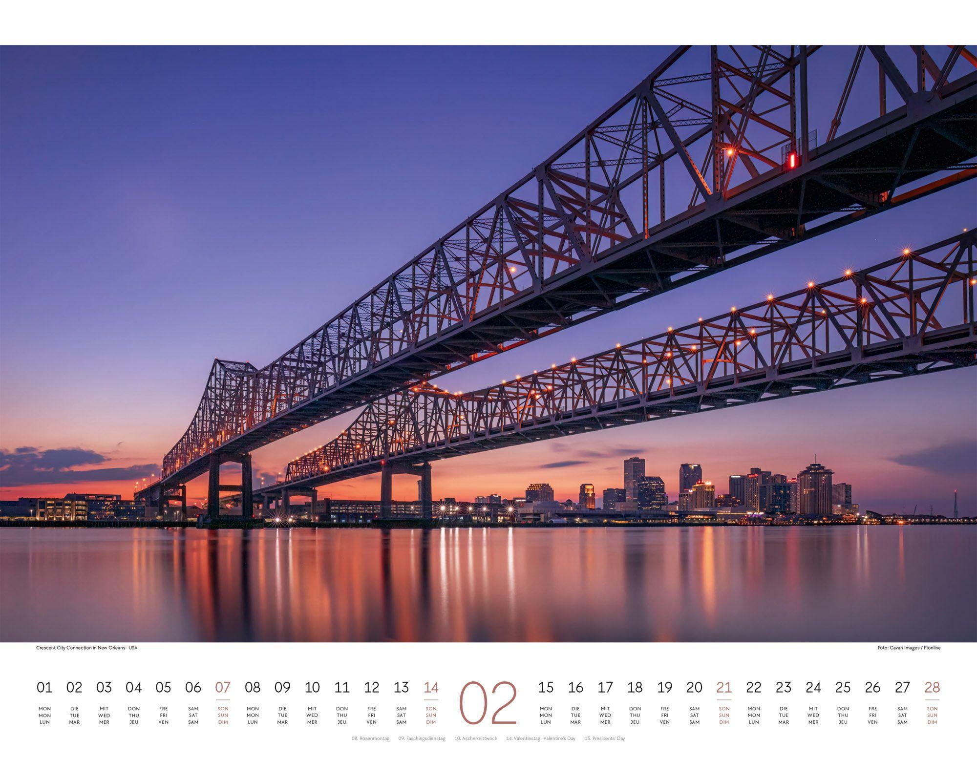 Beispielinhalt (Bild) Brücken Kalender 2027