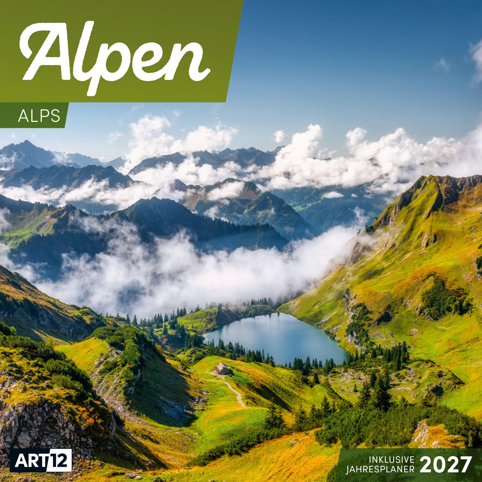 Vorderes Coverbild Alpen Kalender 2027 - 30x30 - Art12