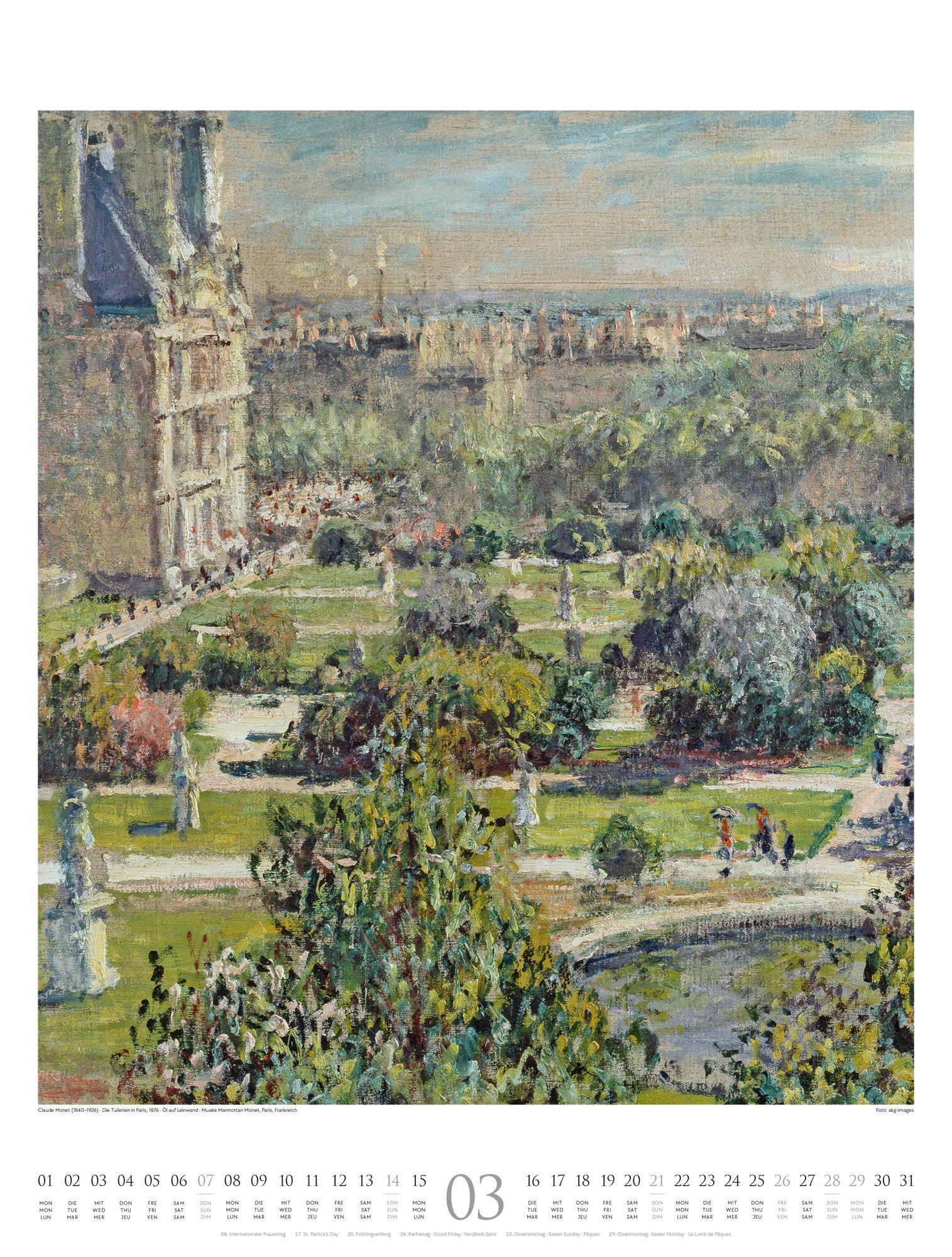 Beispielinhalt (Bild) Claude Monet Kalender 2027 | Farbe und Licht