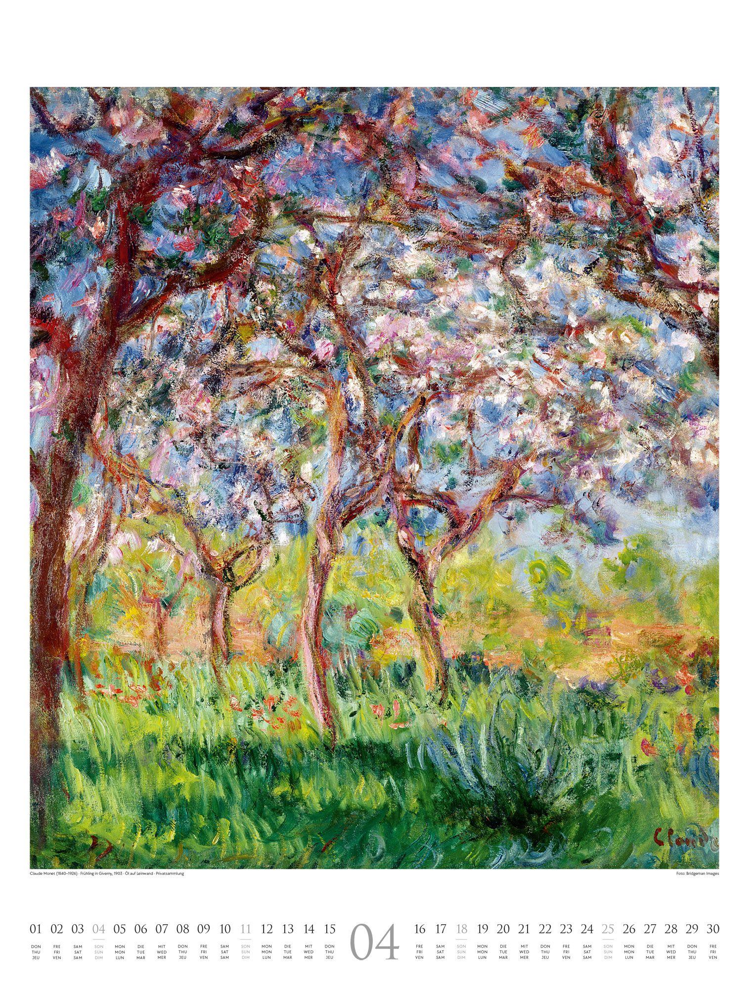 Beispielinhalt (Bild) Claude Monet Kalender 2027 | Farbe und Licht