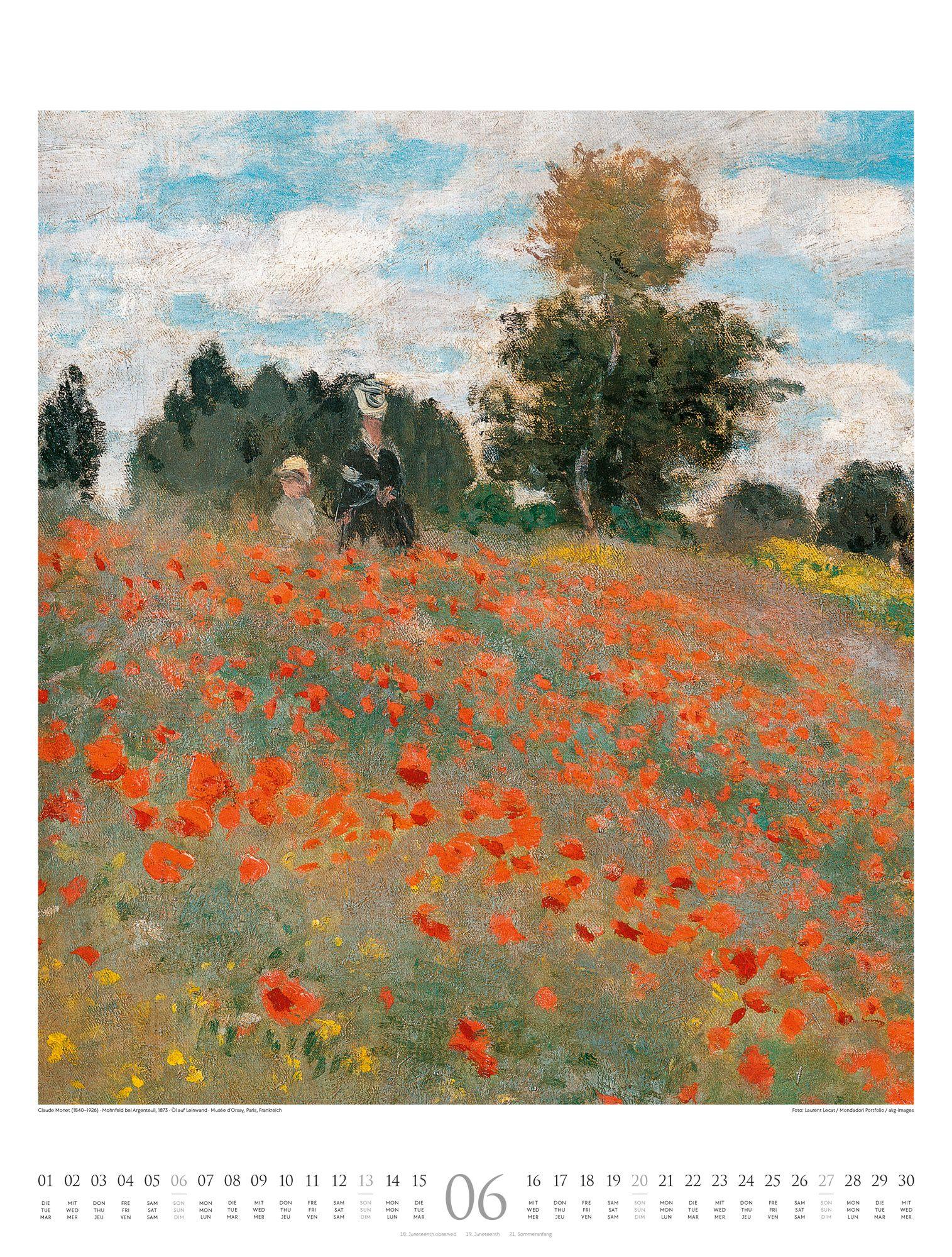 Beispielinhalt (Bild) Claude Monet Kalender 2027 | Farbe und Licht