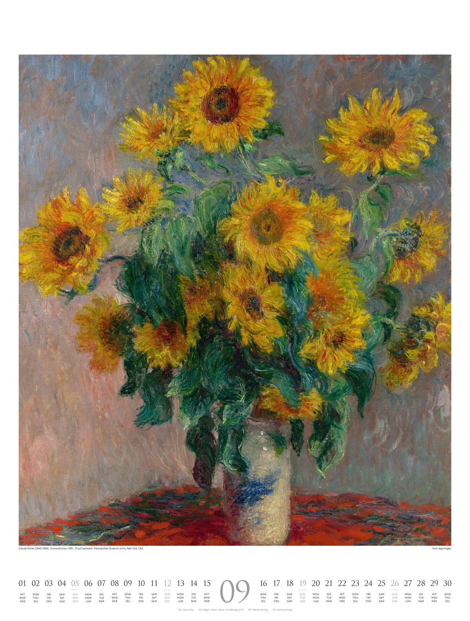 Beispielinhalt (Bild) Claude Monet Kalender 2027 | Farbe und Licht