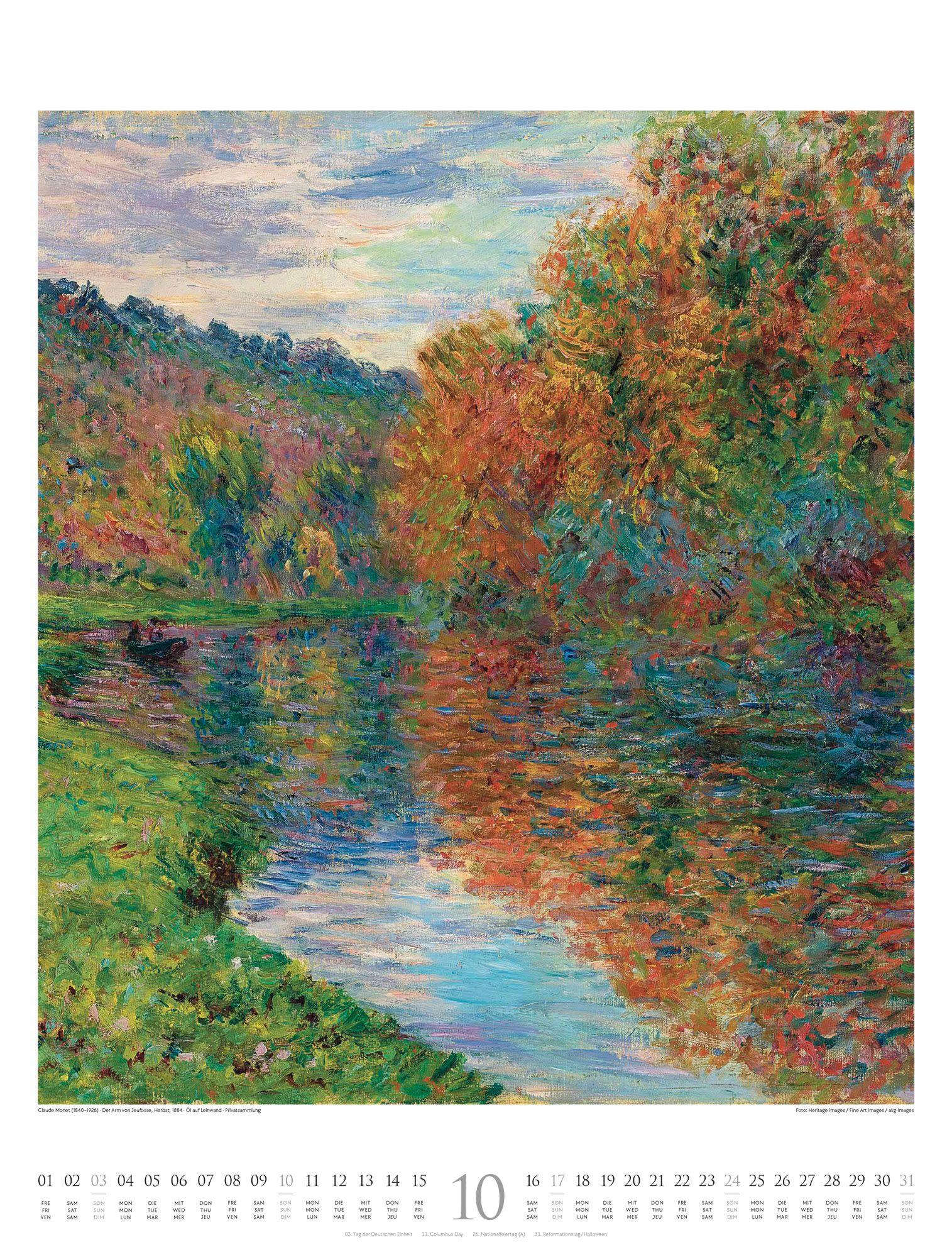 Beispielinhalt (Bild) Claude Monet Kalender 2027 | Farbe und Licht