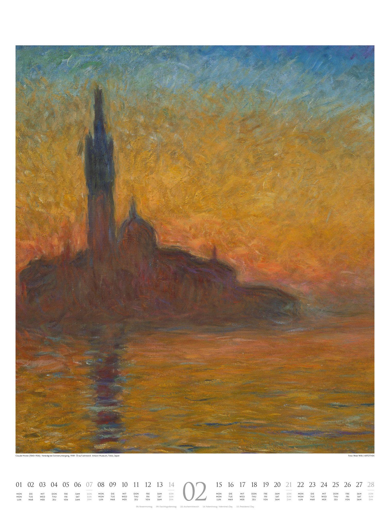 Beispielinhalt (Bild) Claude Monet Kalender 2027 | Farbe und Licht