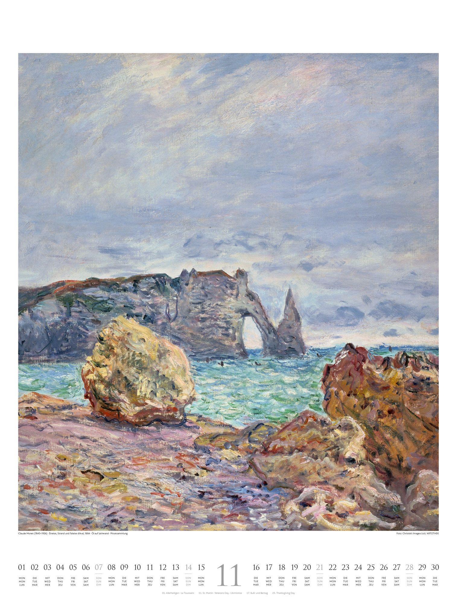 Beispielinhalt (Bild) Claude Monet Kalender 2027 | Farbe und Licht