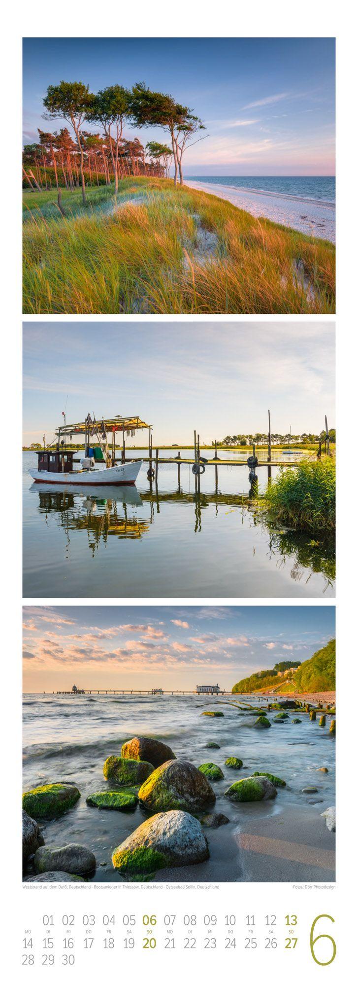 Beispielinhalt (Bild) Wellengang Triplet-Kalender 2027 | Spaziergang entlang der Küste