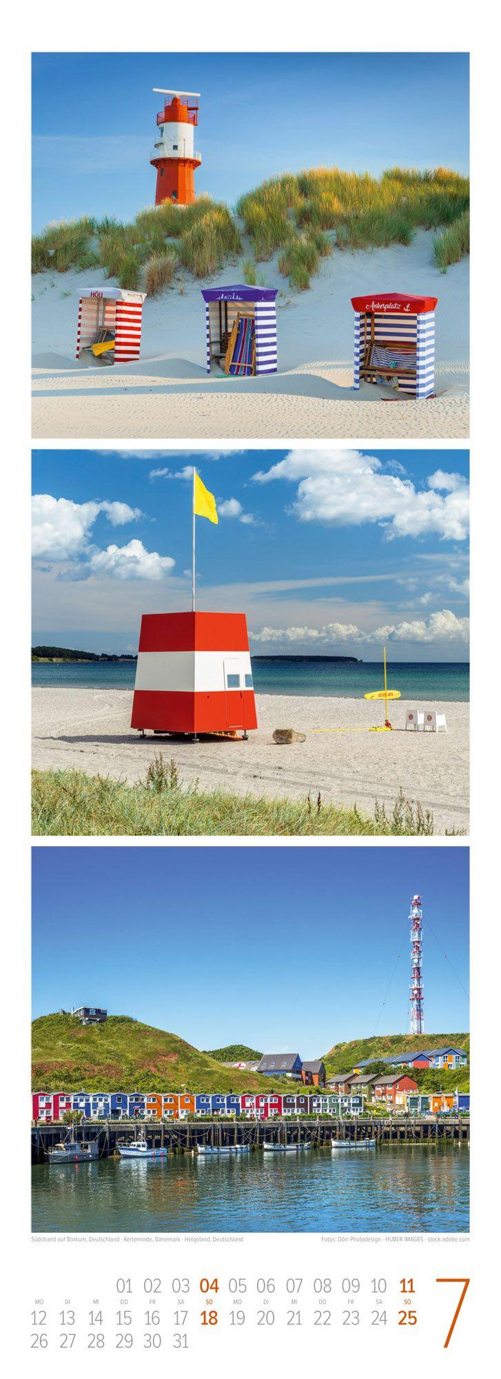 Beispielinhalt (Bild) Wellengang Triplet-Kalender 2027 | Spaziergang entlang der Küste