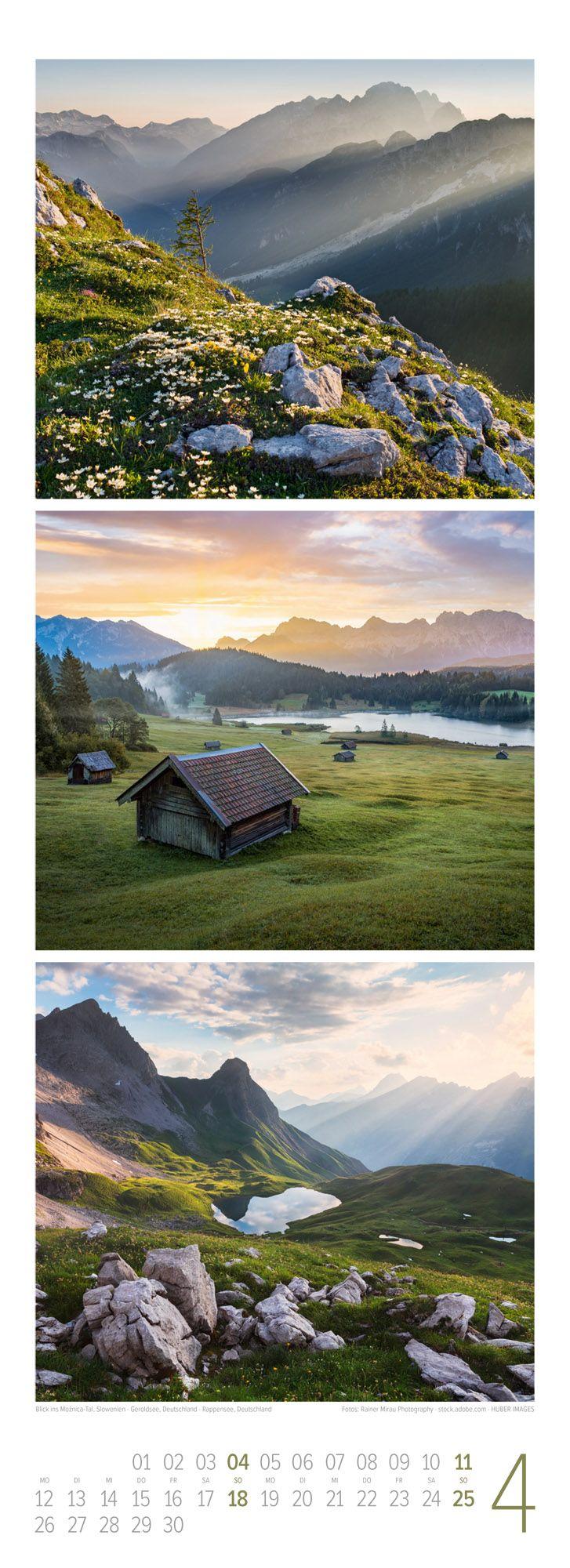 Beispielinhalt (Bild) Bergzeit Triplet-Kalender 2027