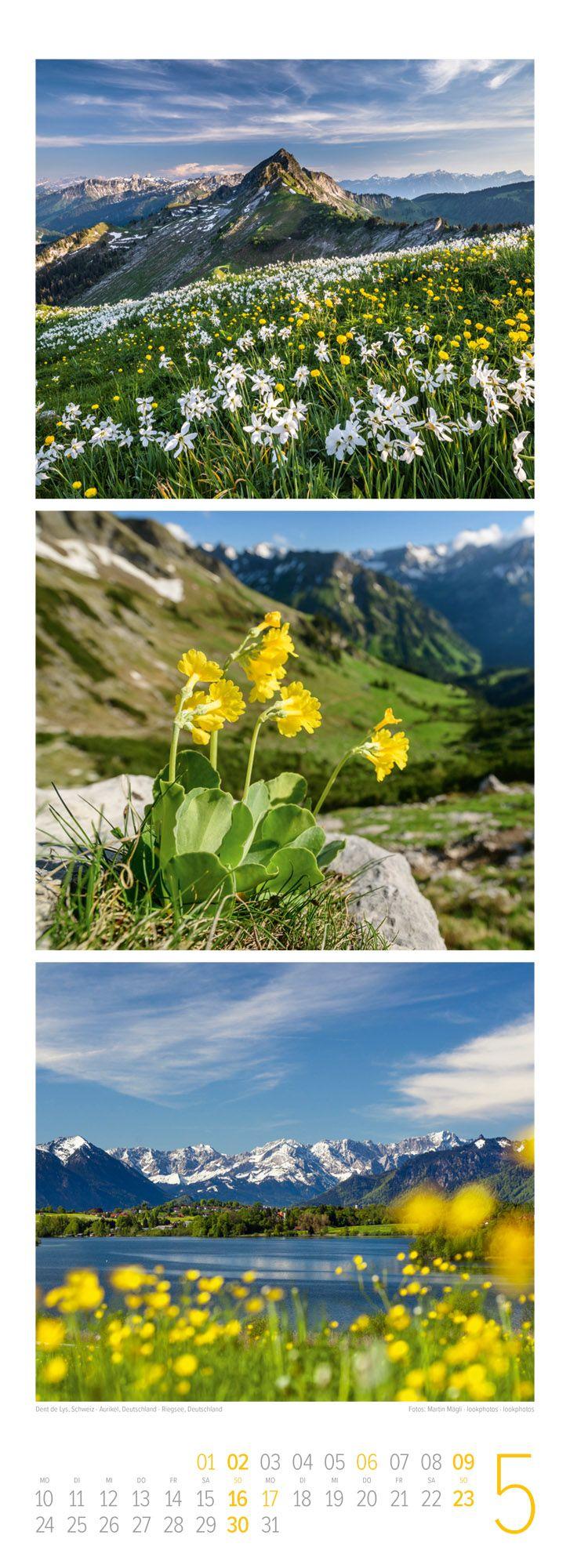 Beispielinhalt (Bild) Bergzeit Triplet-Kalender 2027