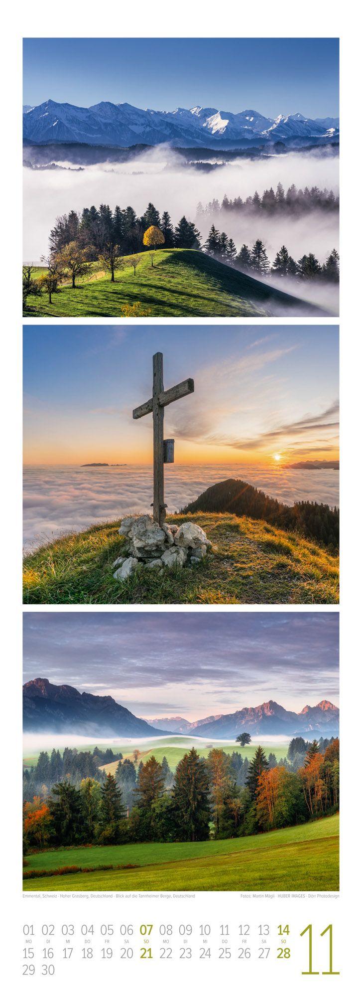 Beispielinhalt (Bild) Bergzeit Triplet-Kalender 2027