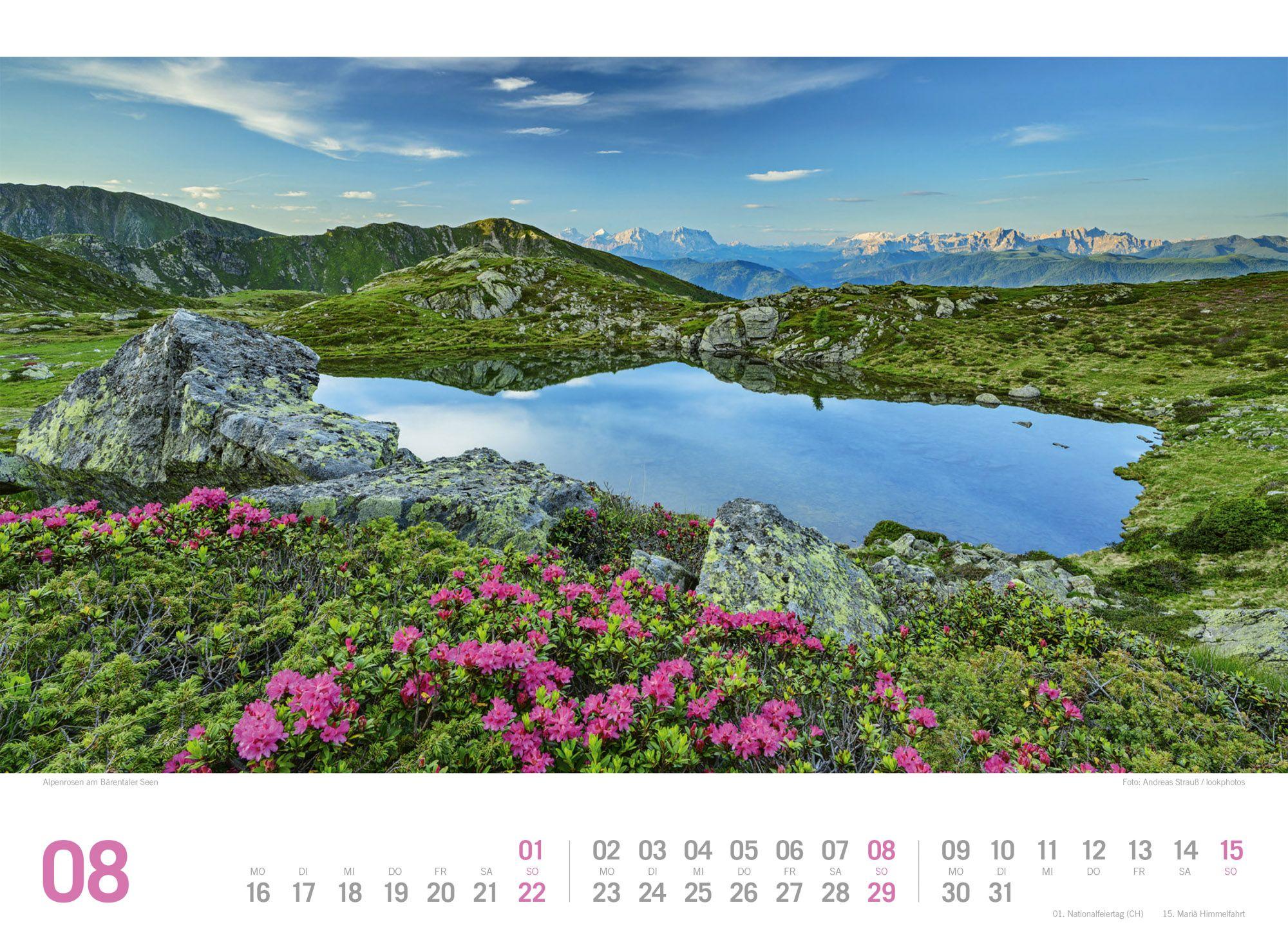 Beispielinhalt (Bild) Südtirol ReiseLust Kalender 2027 | von Bozen bis zu den drei Zinnen