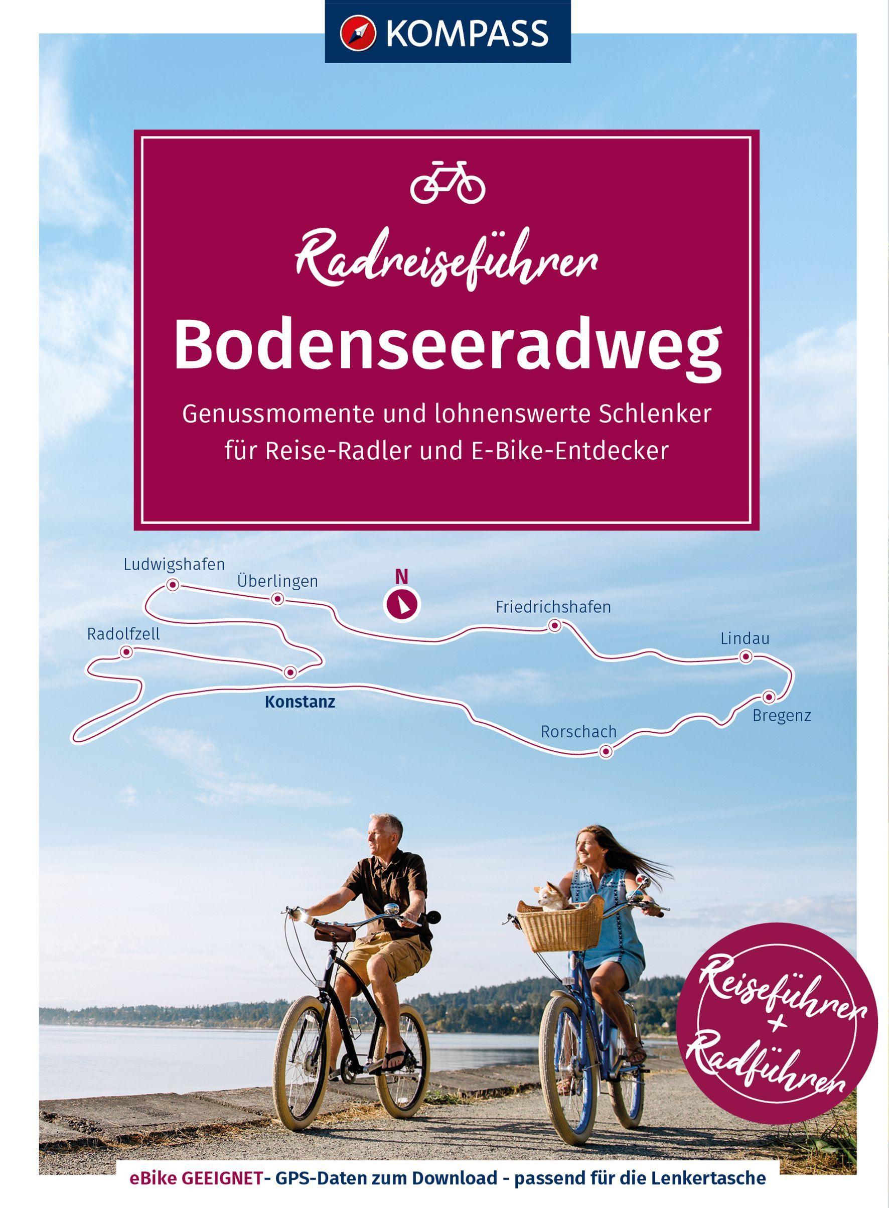 Vorderes Coverbild KOMPASS Radreiseführer Bodenseeradweg