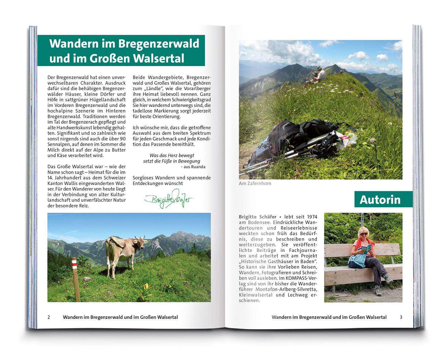 Beispielinhalt (Bild) KOMPASS Wanderführer Bregenzerwald und Großes Walsertal, 60 Touren mit Extra-Tourenkarte