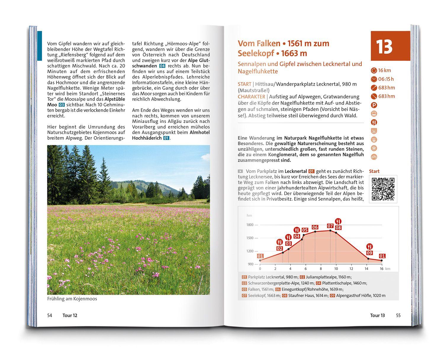 Beispielinhalt (Bild) KOMPASS Wanderführer Bregenzerwald und Großes Walsertal, 60 Touren mit Extra-Tourenkarte