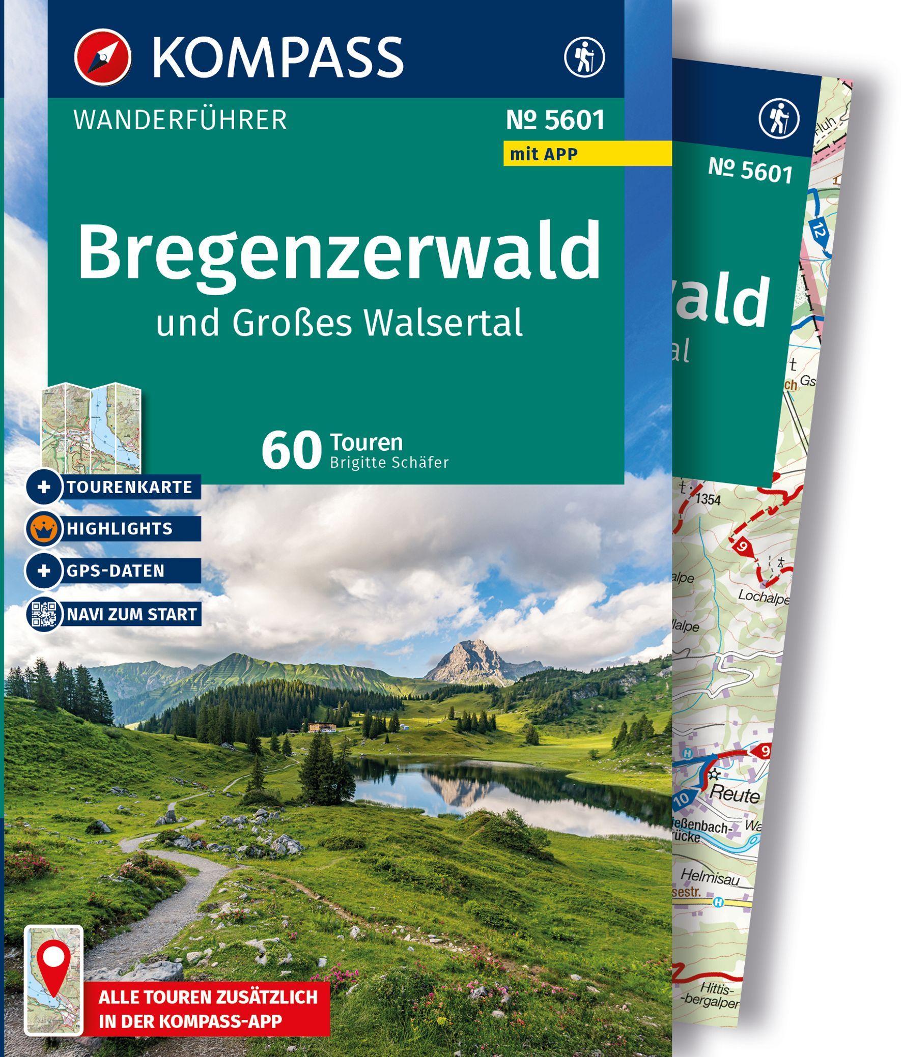 Vorderes Coverbild KOMPASS Wanderführer Bregenzerwald und Großes Walsertal, 60 Touren mit Extra-Tourenkarte